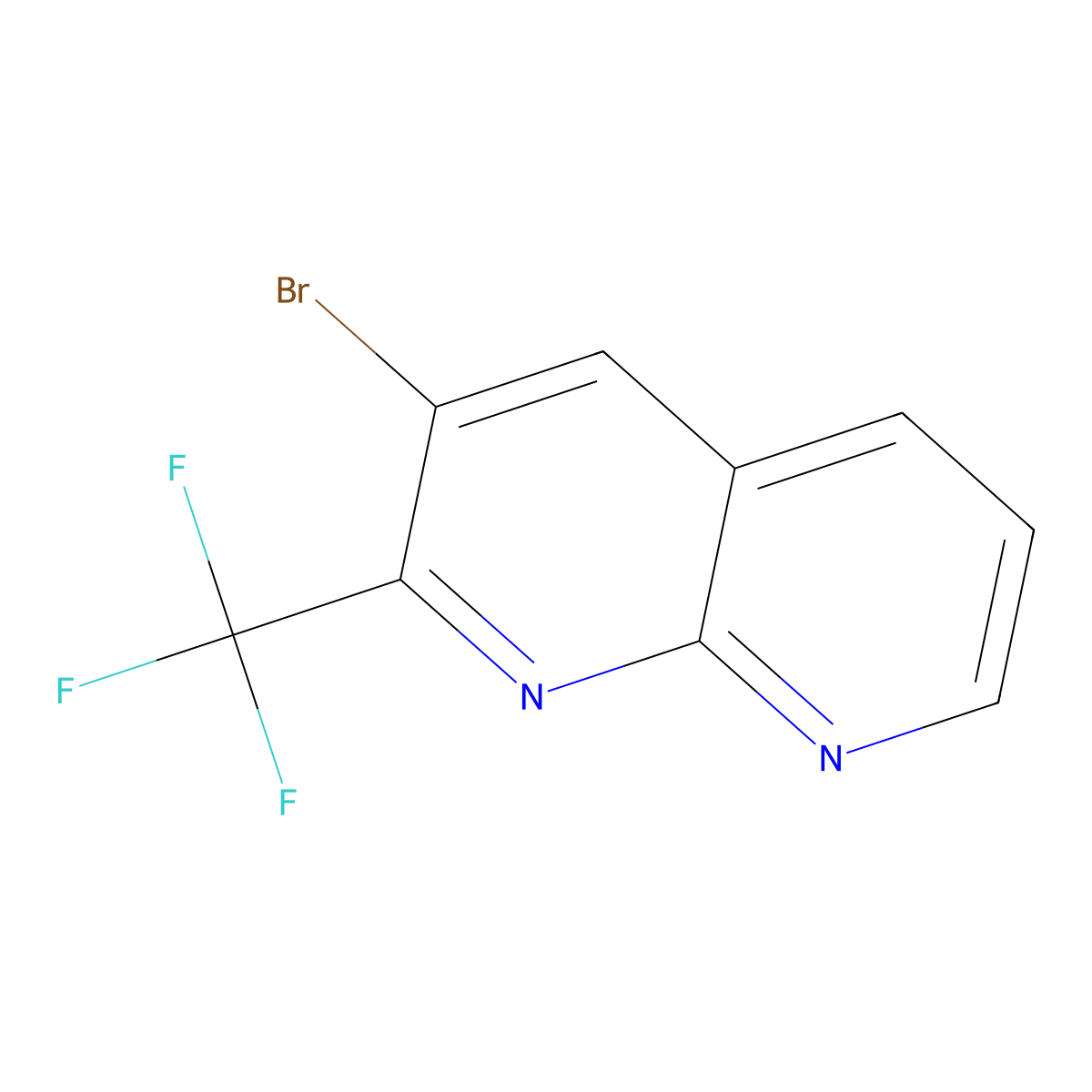 3-Bromo-2-(trifluoromethyl)-1,8-naphthyridine molecular structure, CAS 2816913-06-9