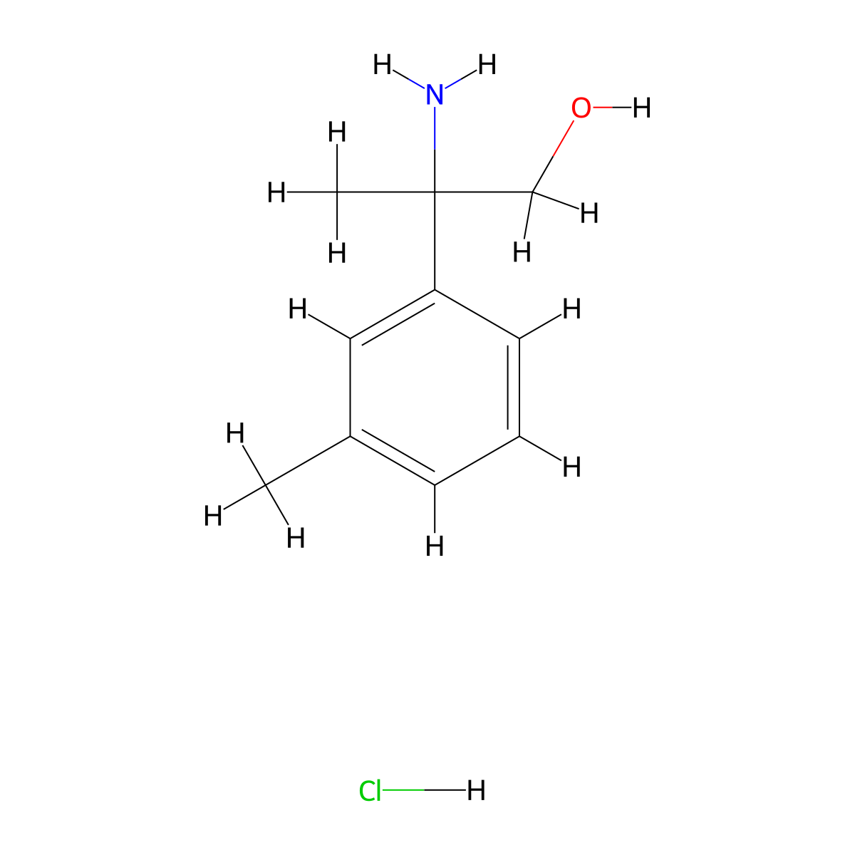 2-Amino-2-(3-methylphenyl)propan-1-ol hydrochloride molecular structure, CAS 2816913-15-0