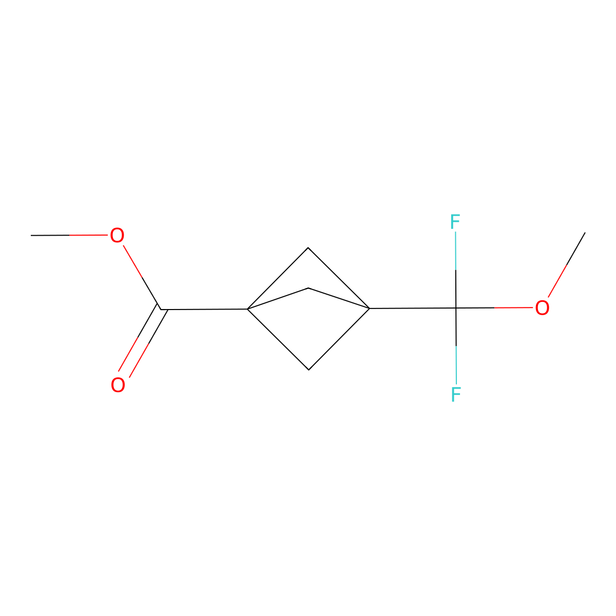 Methyl 3-(difluoro(methoxy)methyl)bicyclo[1.1.1]pentane-1-carboxylate molecular structure, CAS 2816913-30-9