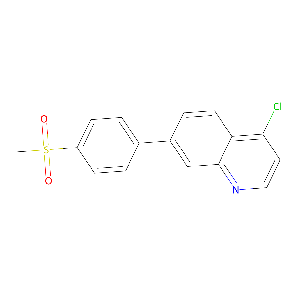 4-Chloro-7-(4-(methylsulfonyl)phenyl)quinoline molecular structure, CAS 2816913-65-0