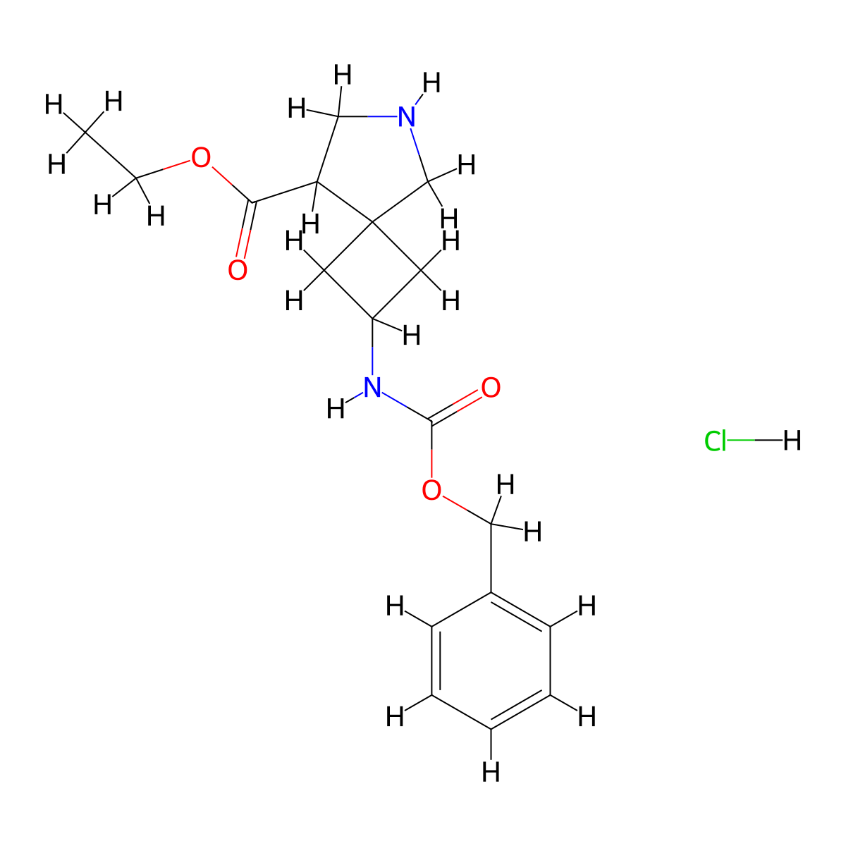 Ethyl 2-(benzyloxycarbonylamino)-6-azaspiro[3.4]octane-8-carboxylate;hydrochloride molecular structure, CAS 2816914-06-2