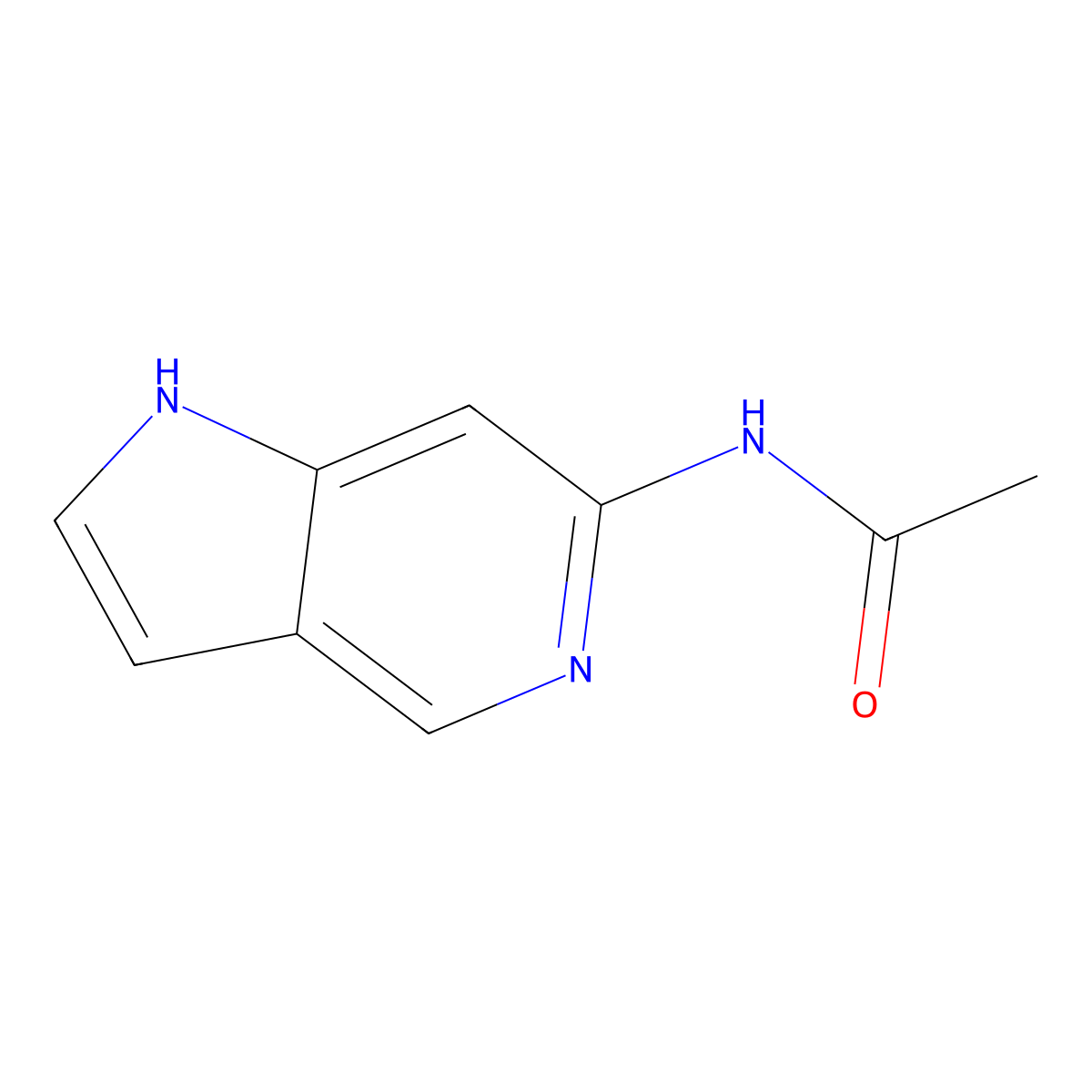 N-(1H-Pyrrolo[3,2-C]pyridin-6-YL)acetamide molecular structure, CAS 2816914-14-2