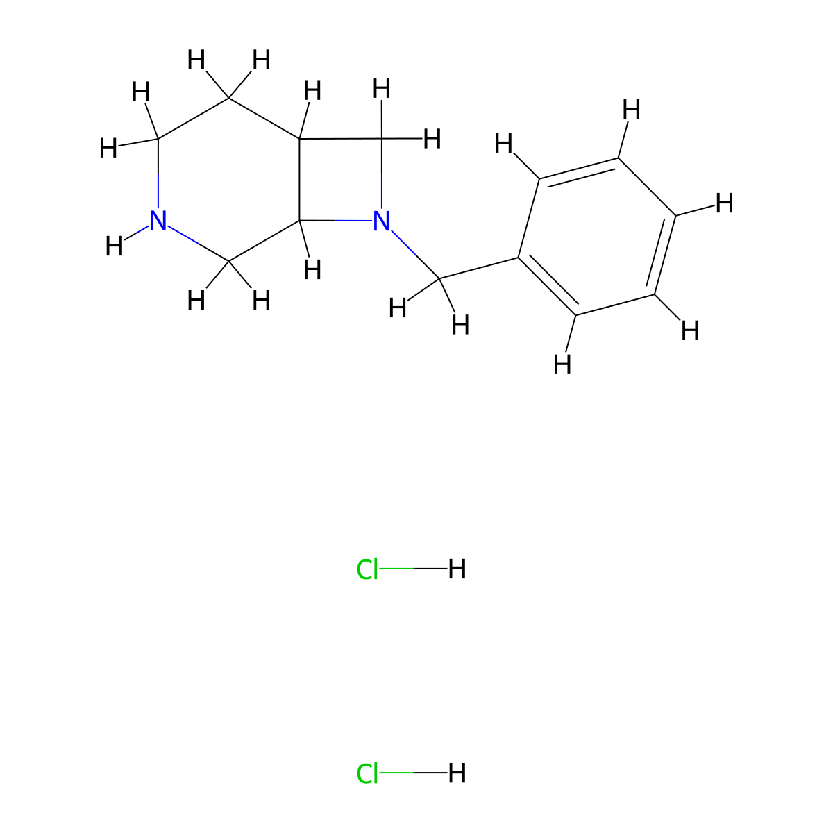8-Benzyl-3,8-diazabicyclo[4.2.0]octane dihydrochloride molecular structure, CAS 2816914-24-4