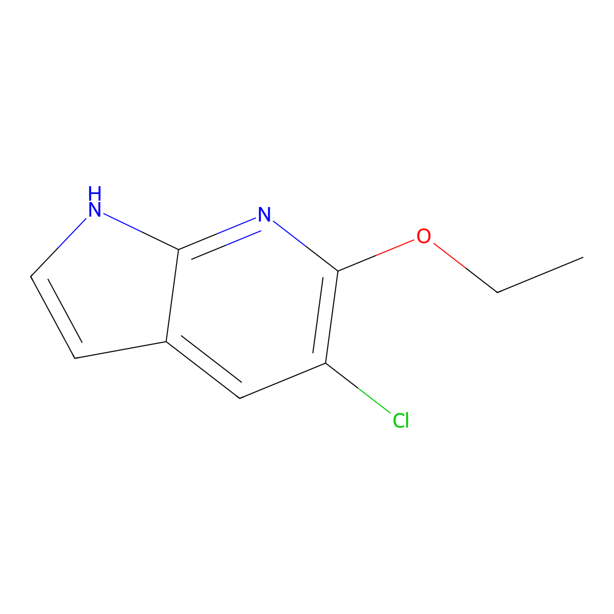 5-Chloro-6-ethoxy-7-azaindole molecular structure, CAS 2816914-31-3