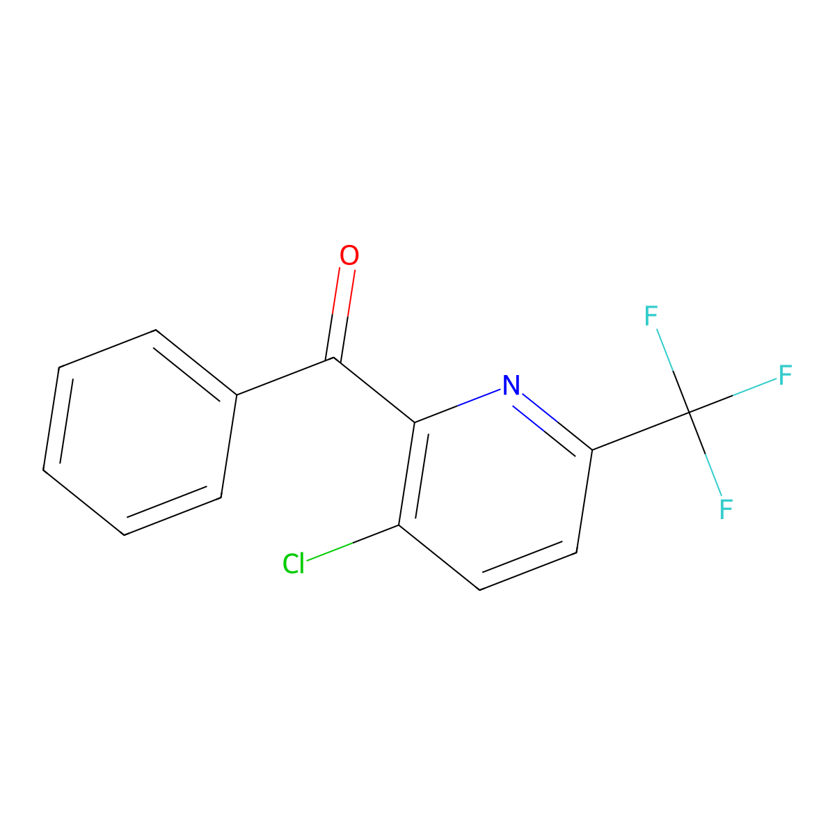 [3-Chloro-6-(trifluoromethyl)-2-pyridinyl]-phenylmethanone molecular structure, CAS 2816914-40-4