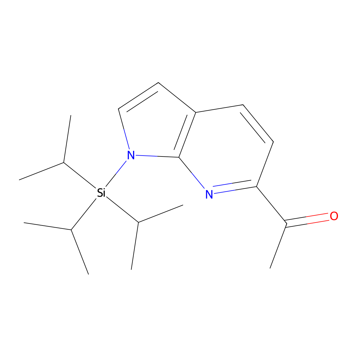 1-(1-Triisopropylsilylpyrrolo[2,3-b]pyridin-6-yl)ethanone molecular structure, CAS 2816914-46-0