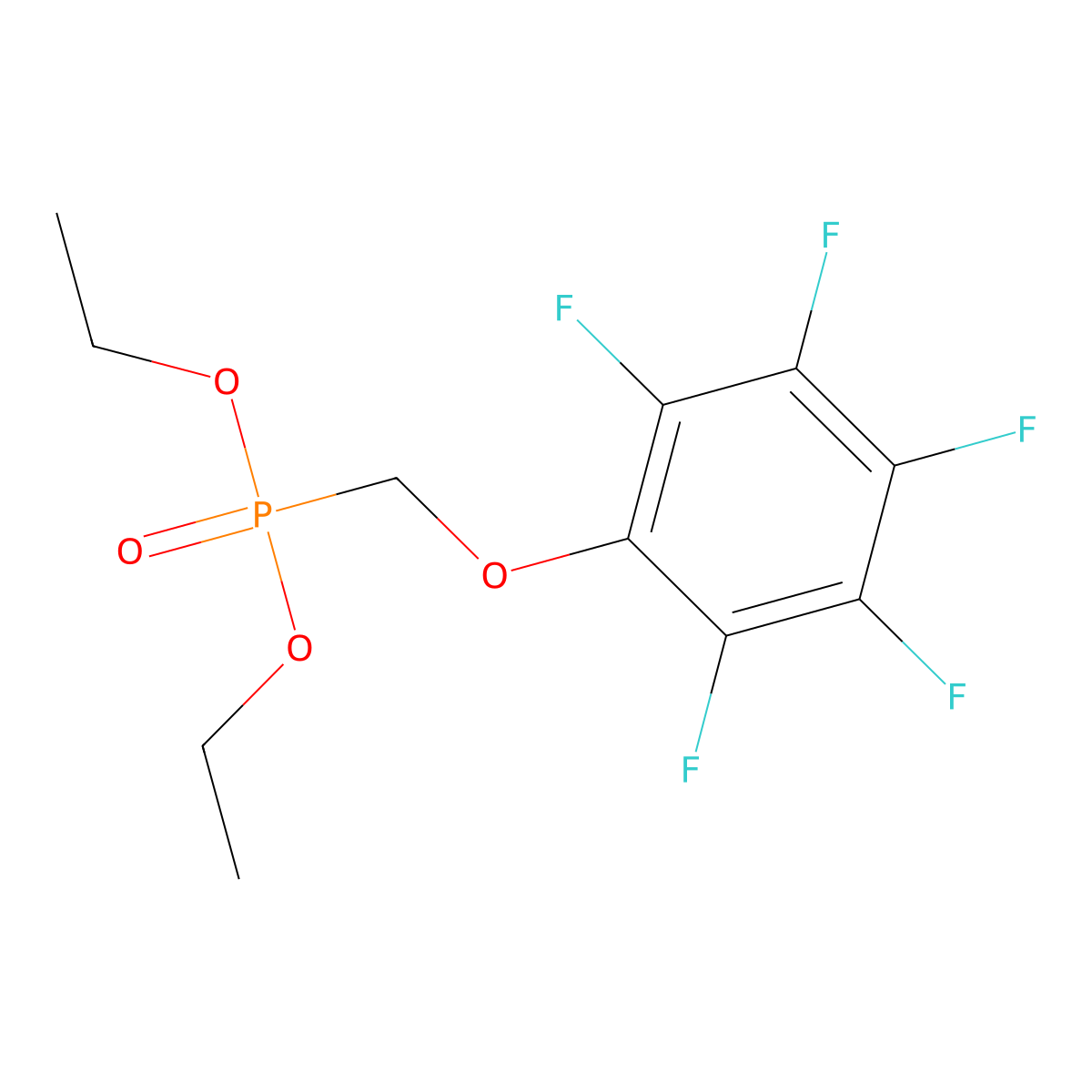 Diethyl ((perfluorophenoxy)methyl)phosphonate molecular structure, CAS 2816914-65-3