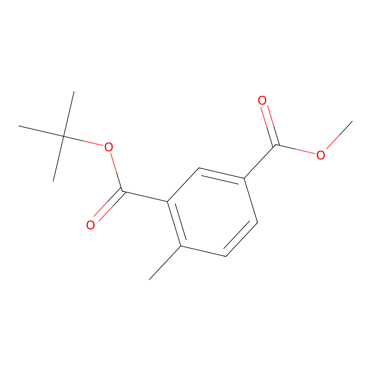 3-O-tert-butyl 1-O-methyl 4-methylbenzene-1,3-dicarboxylate molecular structure, CAS 2816914-68-6