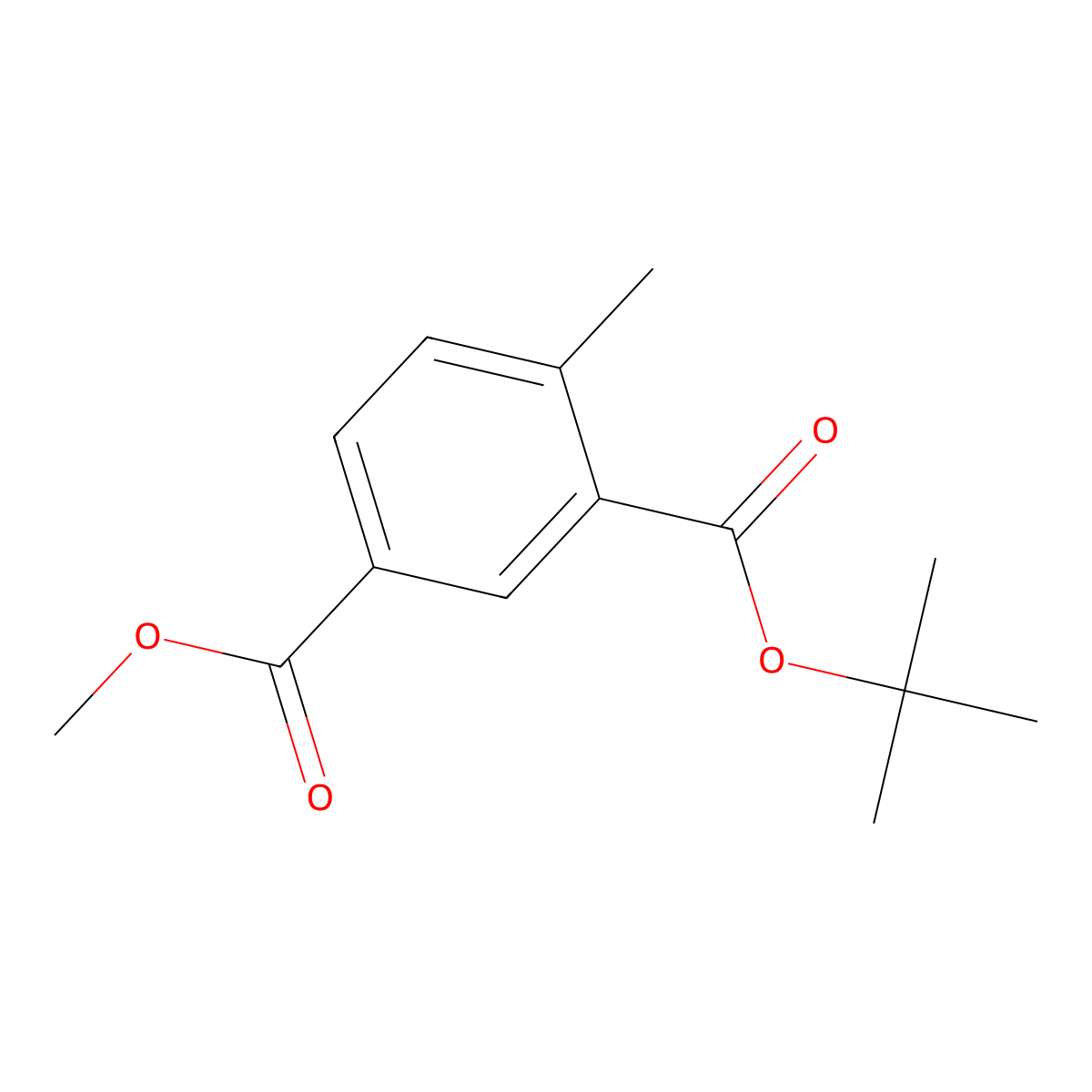 3-O-tert-butyl 1-O-methyl 4-methylbenzene-1,3-dicarboxylate molecular structure, CAS 2816914-68-6