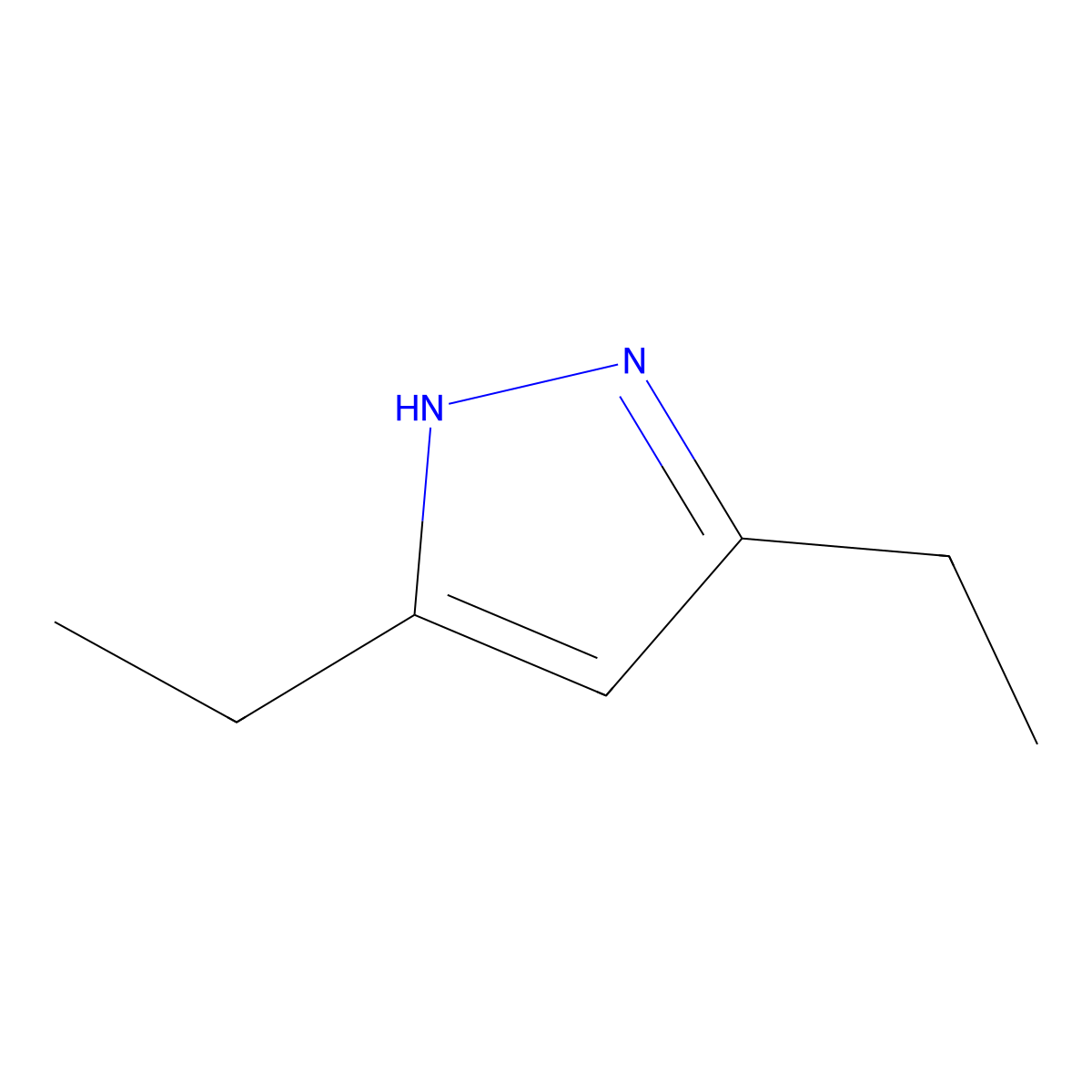 3,5-diethyl-1H-pyrazole molecular structure, CAS 2817-73-4