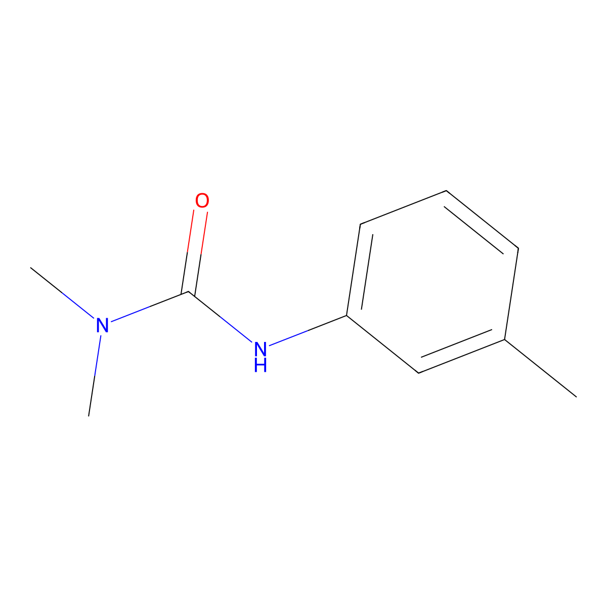 1,1-Dimethyl-3-(3-methylphenyl)urea molecular structure, CAS 28170-41-4