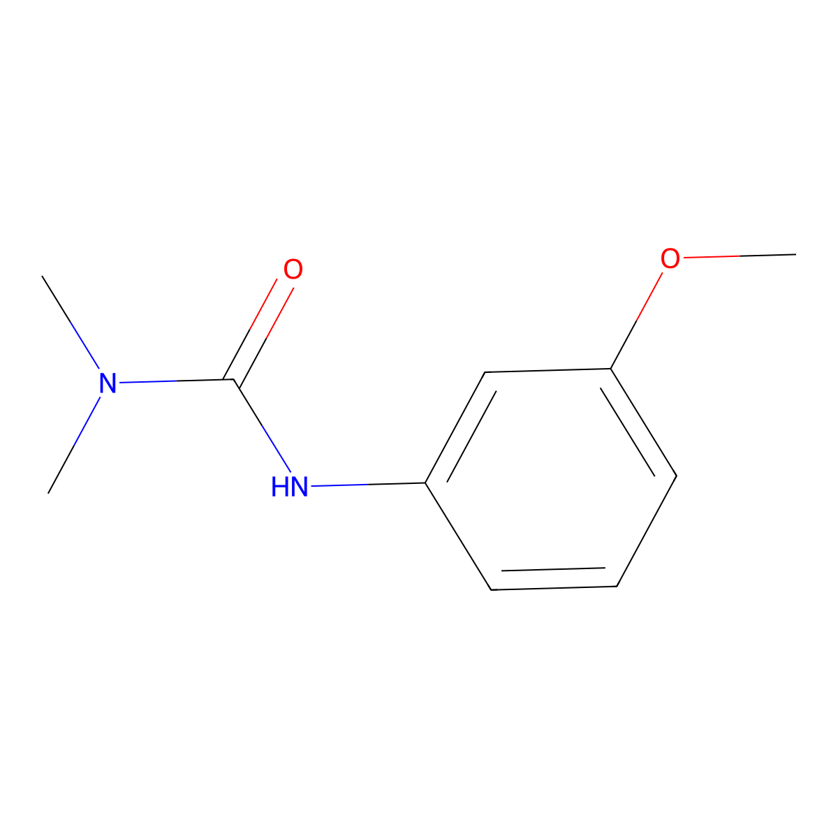 3-(3-Methoxyphenyl)-1,1-dimethylurea molecular structure, CAS 28170-54-9