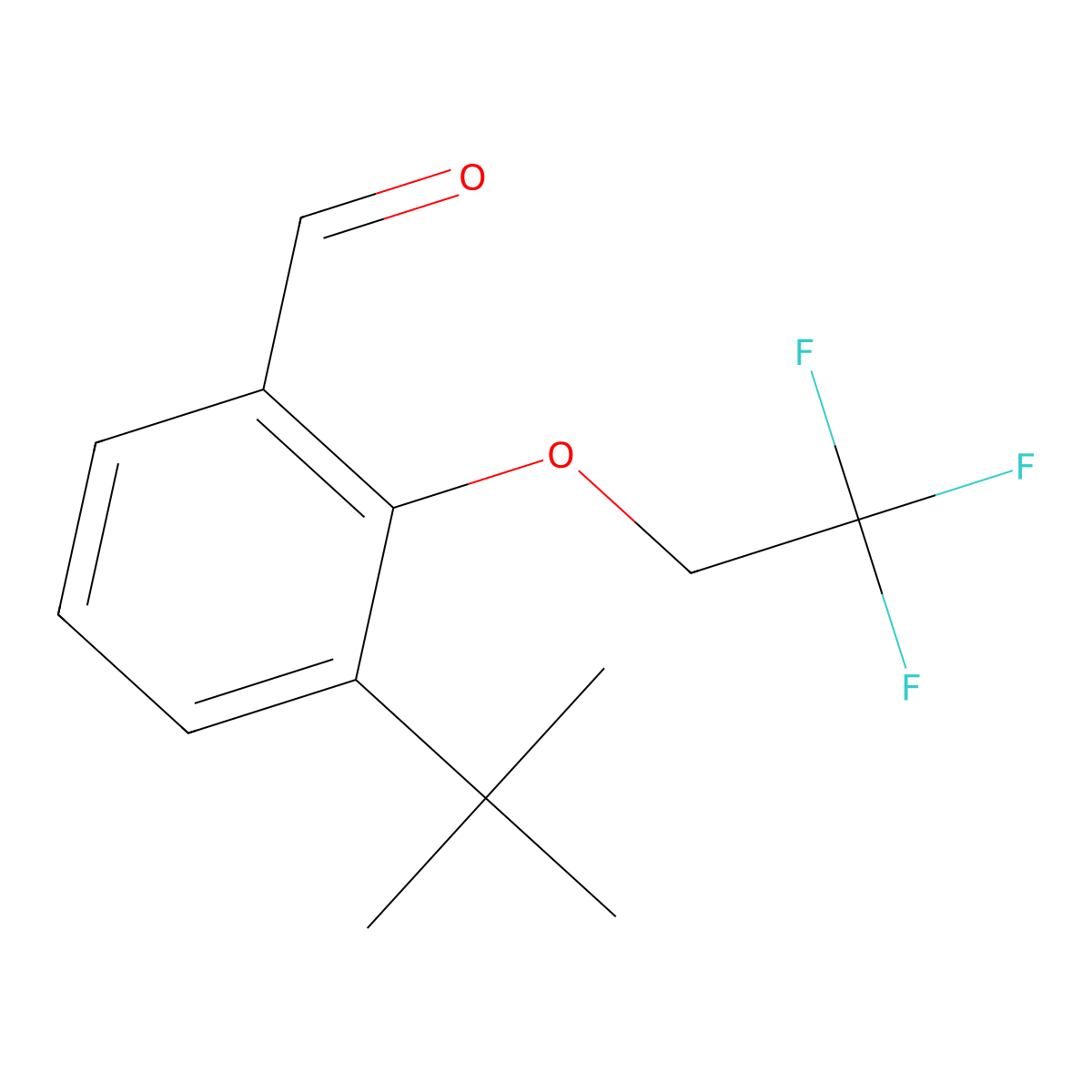 3-(tert-Butyl)-2-(2,2,2-trifluoroethoxy)benzaldehyde molecular structure, CAS 2817264-71-2