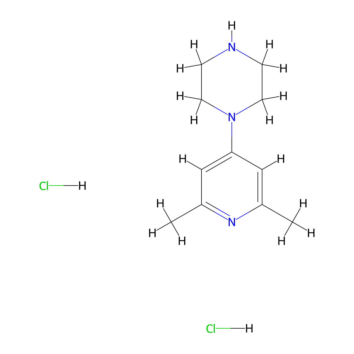 1-(2,6-Dimethylpyridin-4-yl)piperazine dihydrochloride molecular structure, CAS 2817518-44-6