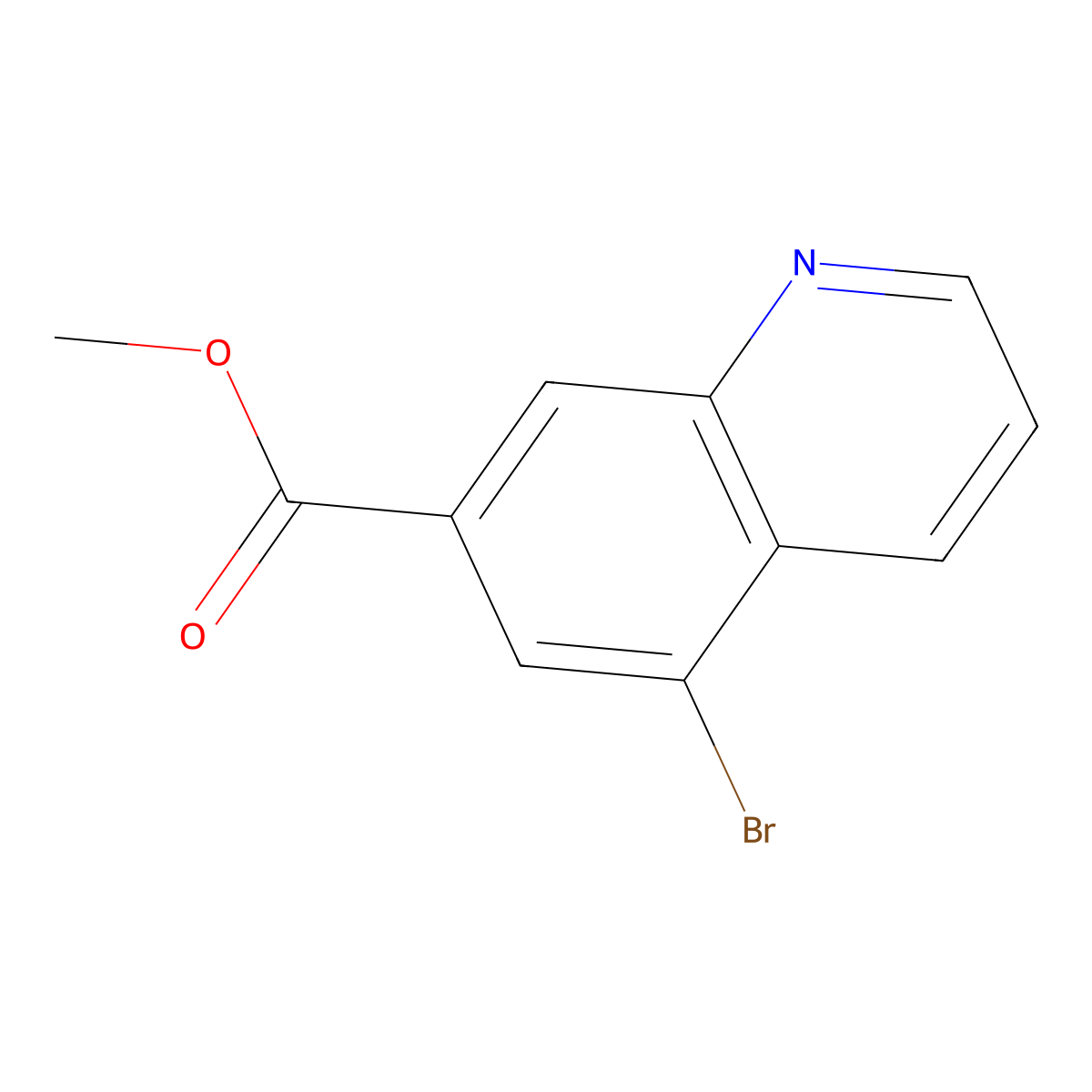 Methyl 5-Bromoquinoline-7-carboxylate molecular structure, CAS 2817622-81-2