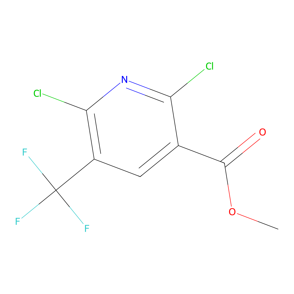 Methyl 2,6-dichloro-5-(trifluoromethyl)pyridine-3-carboxylate molecular structure, CAS 2817668-87-2