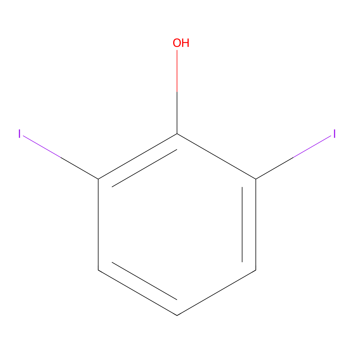 2,6-Diiodophenol molecular structure, CAS 28177-54-0