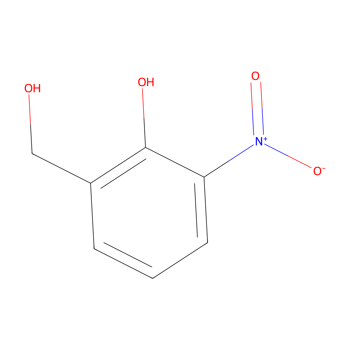 2-(Hydroxymethyl)-6-nitrophenol molecular structure, CAS 28177-71-1