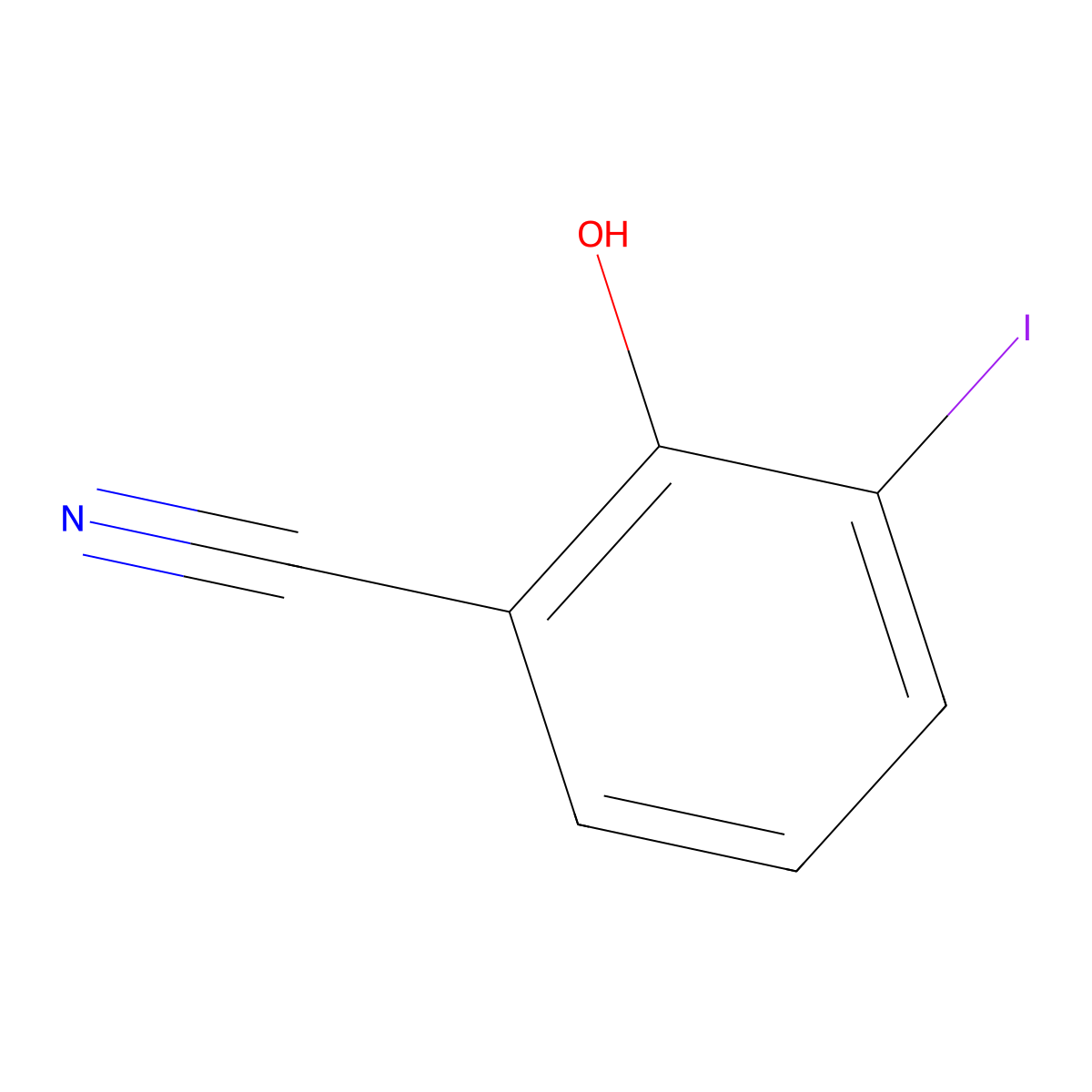 2-Hydroxy-3-iodobenzonitrile molecular structure, CAS 28177-77-7