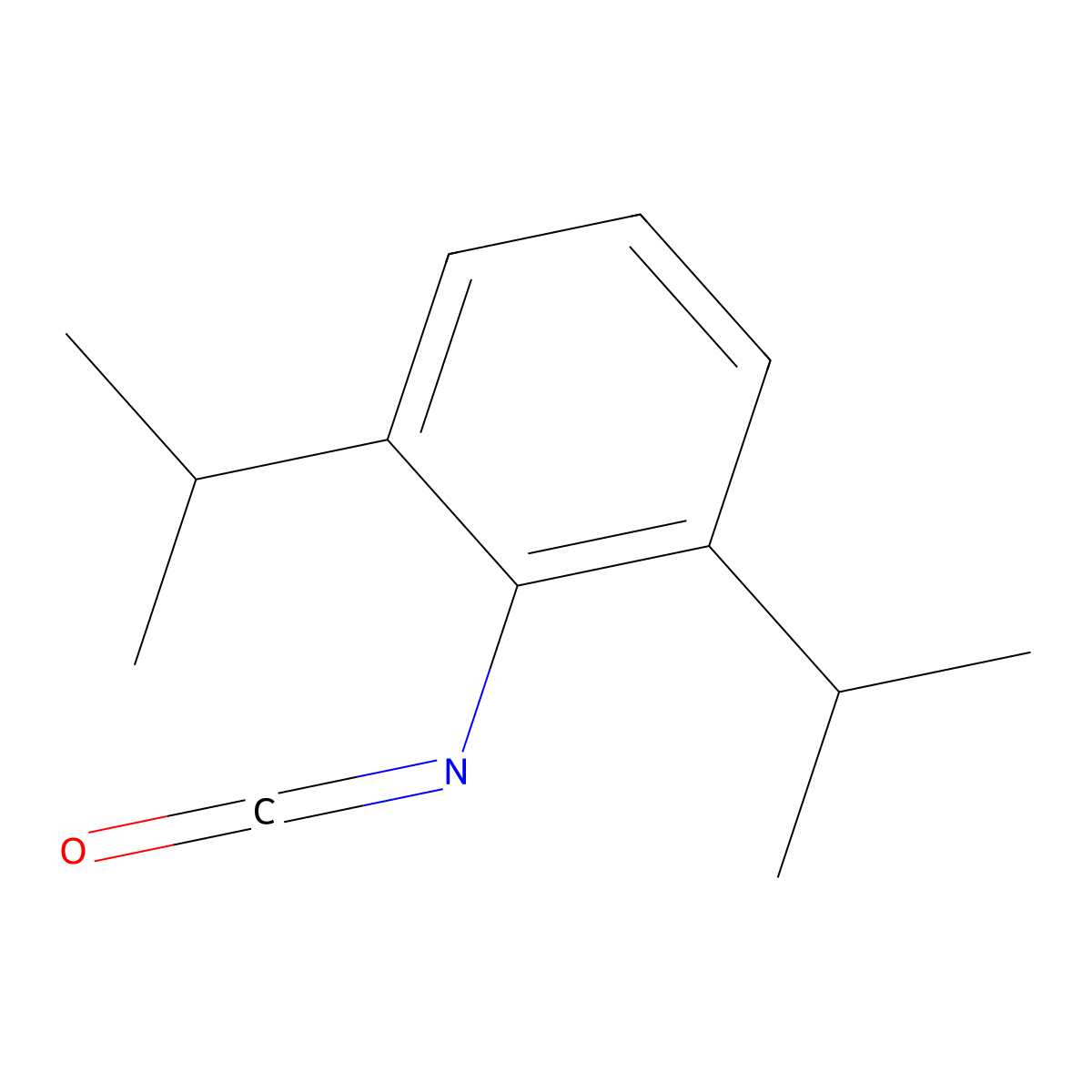 2,6-Diisopropylphenyl isocyanate molecular structure, CAS 28178-42-9