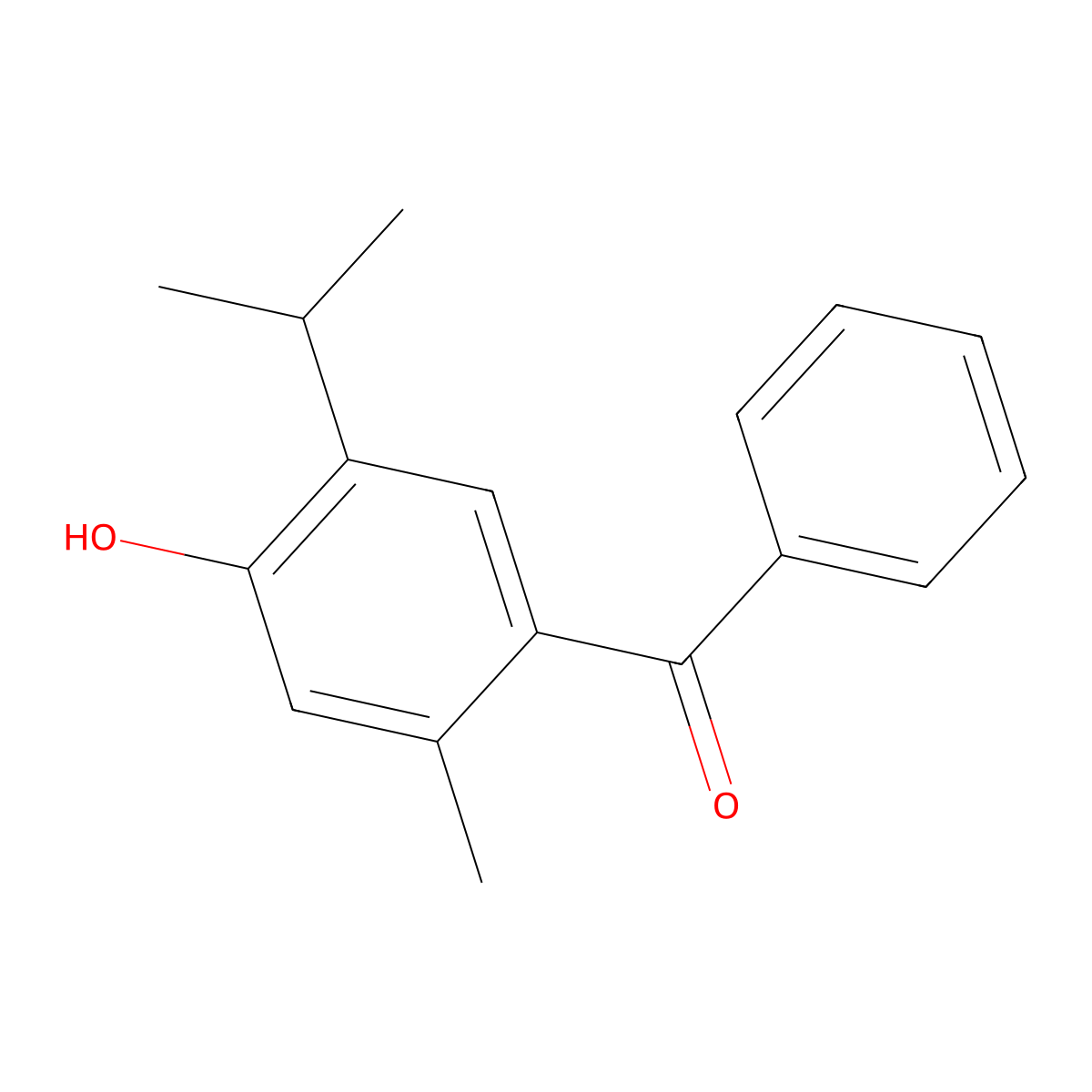 4-Benzoyl-5-methyl-2-(propan-2-yl)phenol molecular structure, CAS 28178-94-1