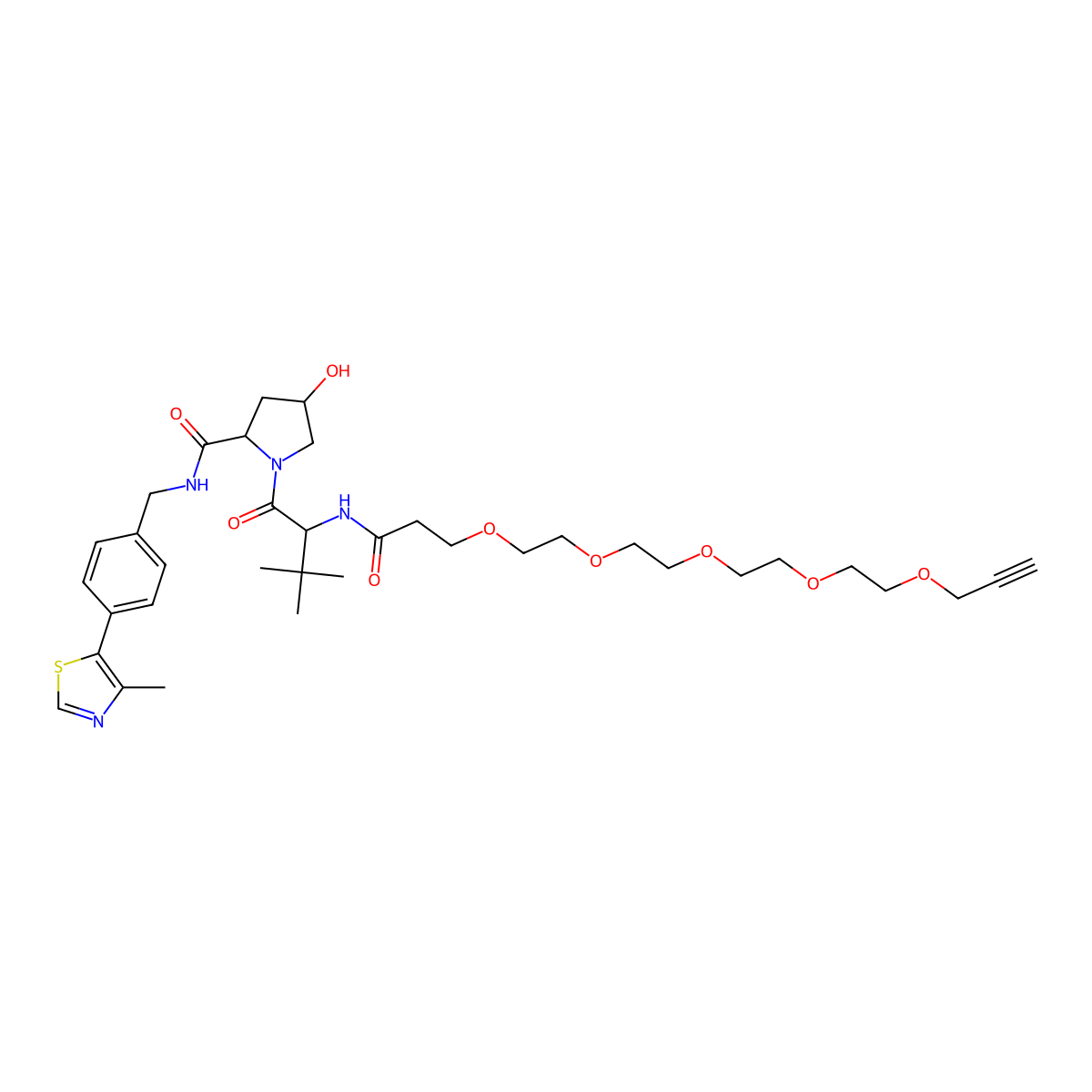 (S,R,S)-AHPC-PEG5-Alkyne molecular structure, CAS 2817805-63-1