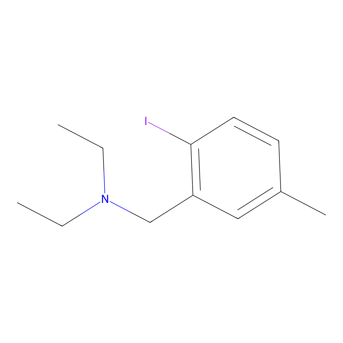 N-ethyl-N-(2-iodo-5-methylbenzyl)ethanamine molecular structure, CAS 2817870-65-6