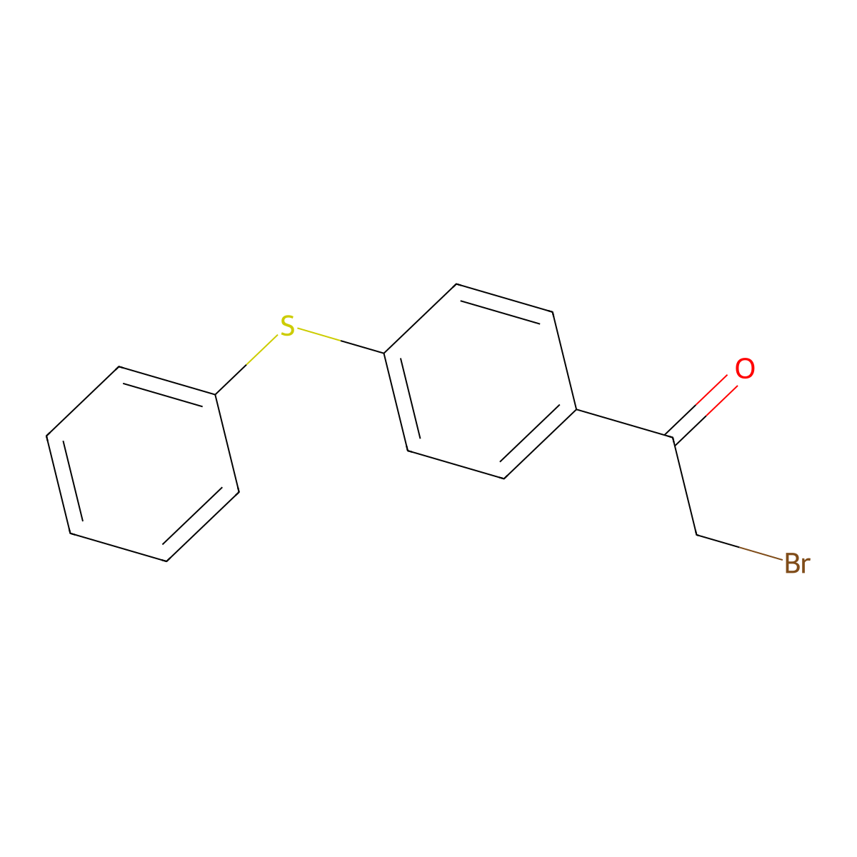 2-Bromo-1-[4-(phenylthio)phenyl]ethanone molecular structure, CAS 28179-34-2