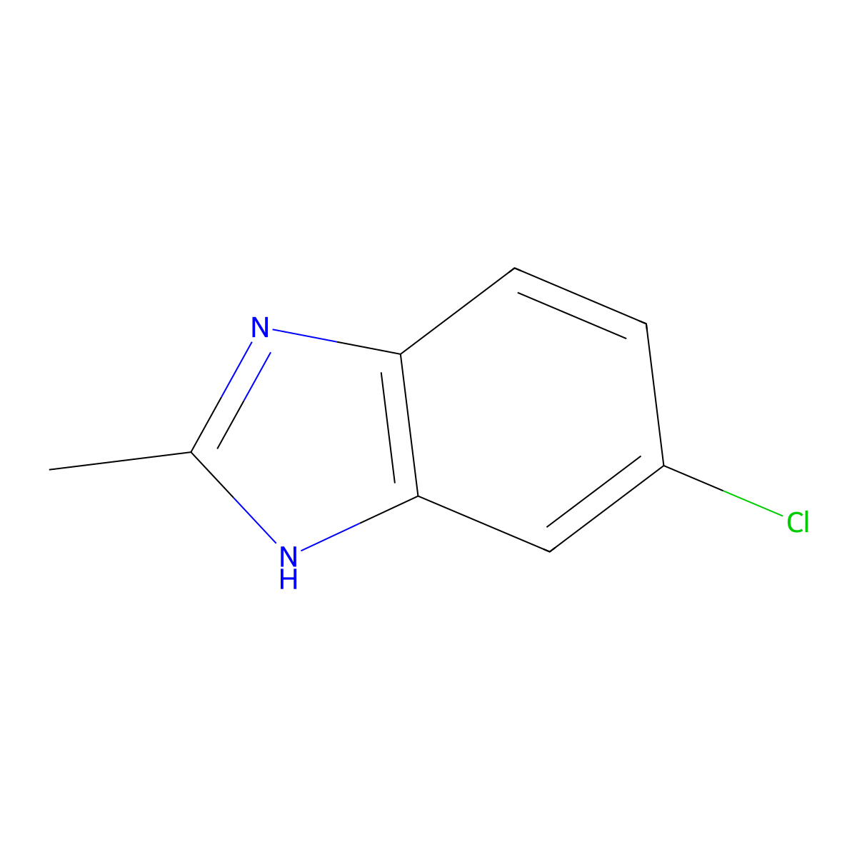5-Chloro-2-methylbenzimidazole molecular structure, CAS 2818-69-1