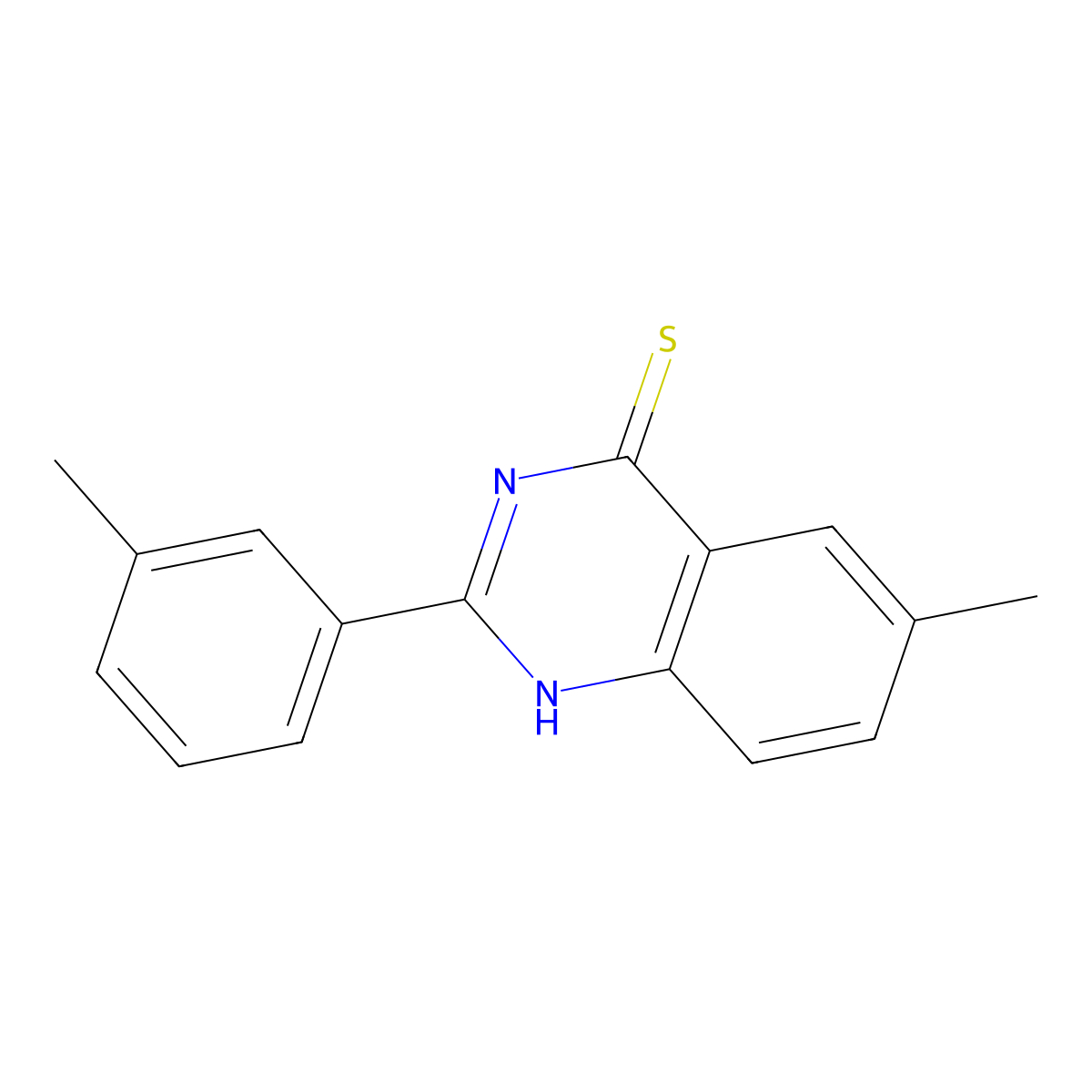 6-Methyl-2-(m-tolyl)quinazoline-4-thiol molecular structure, CAS 2818340-81-5
