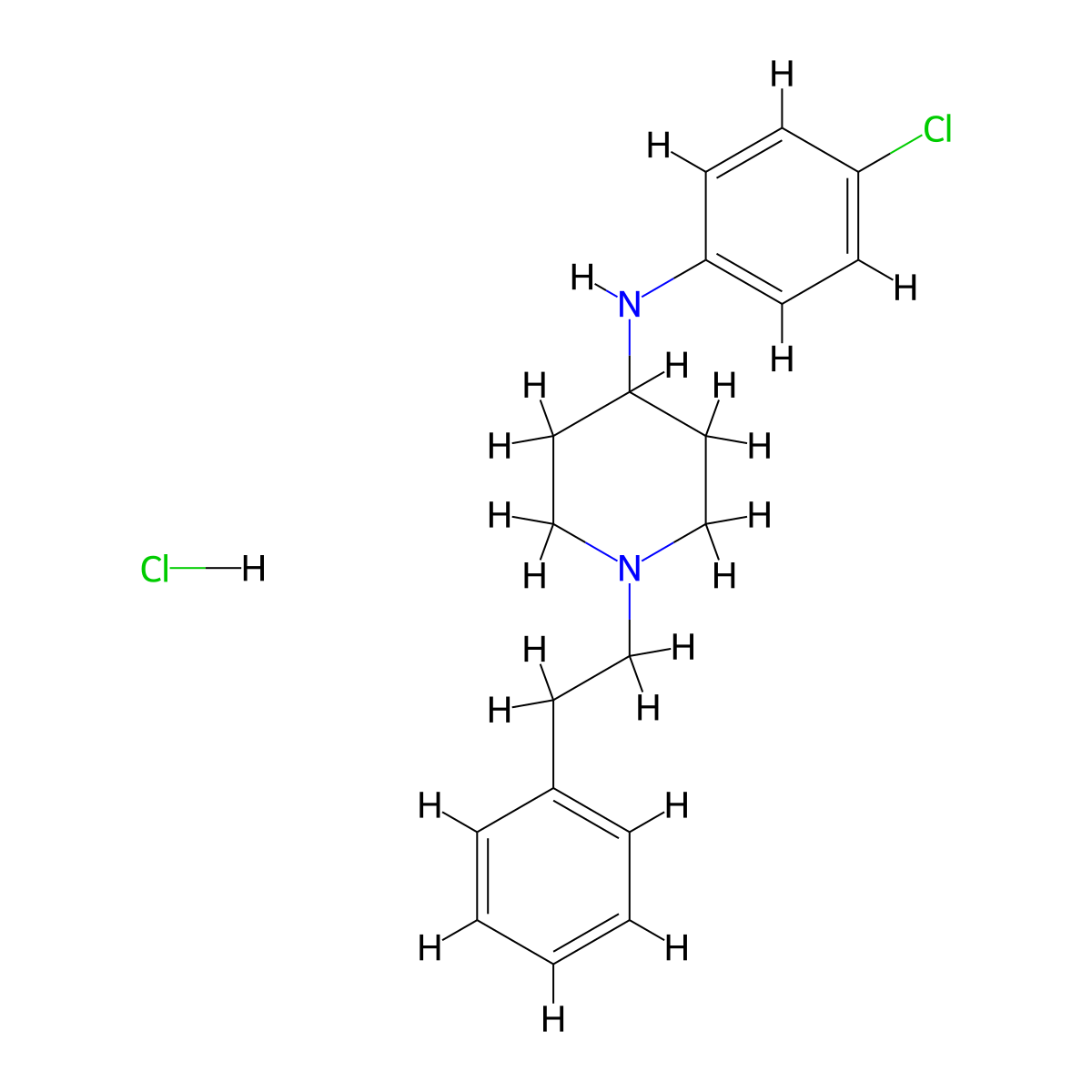Despropionyl para-Chlorofentanyl (hydrochloride) molecular structure, CAS 2818387-94-7