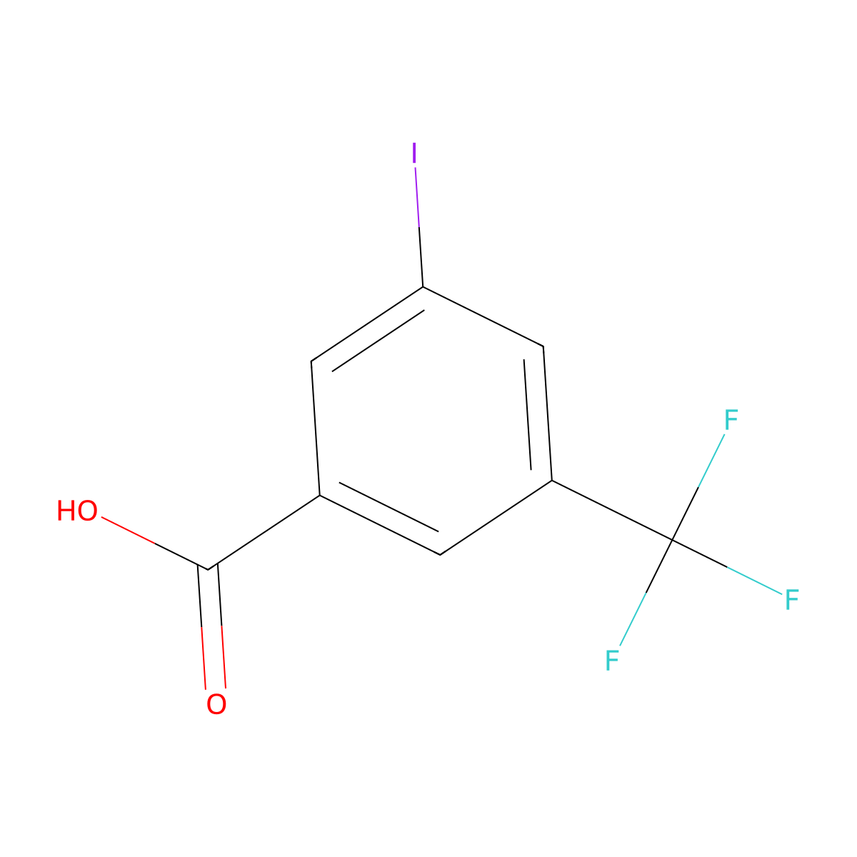 3-Iodo-5-(trifluoromethyl)benzoic acid molecular structure, CAS 28186-62-1