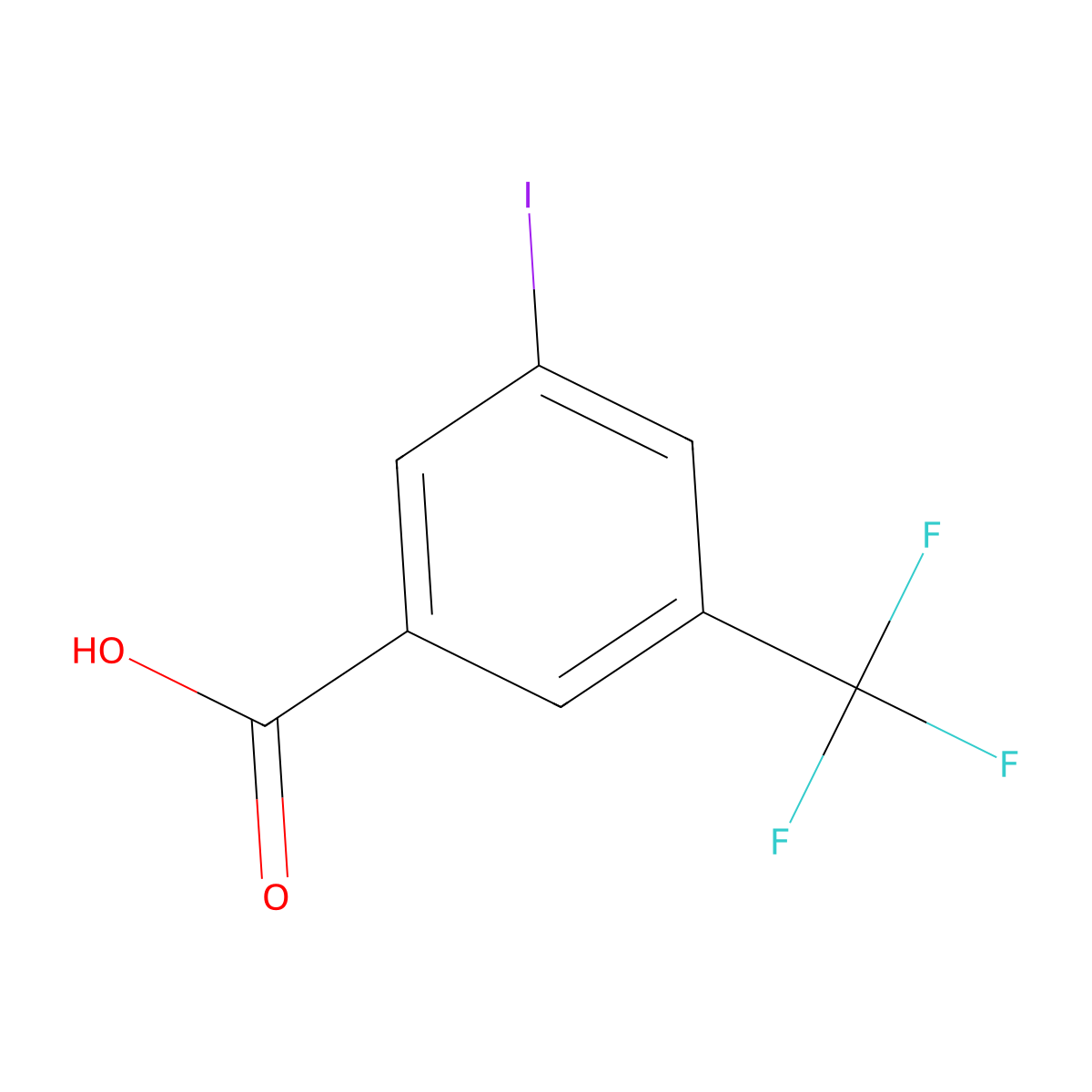 3-Iodo-5-(trifluoromethyl)benzoic acid molecular structure, CAS 28186-62-1