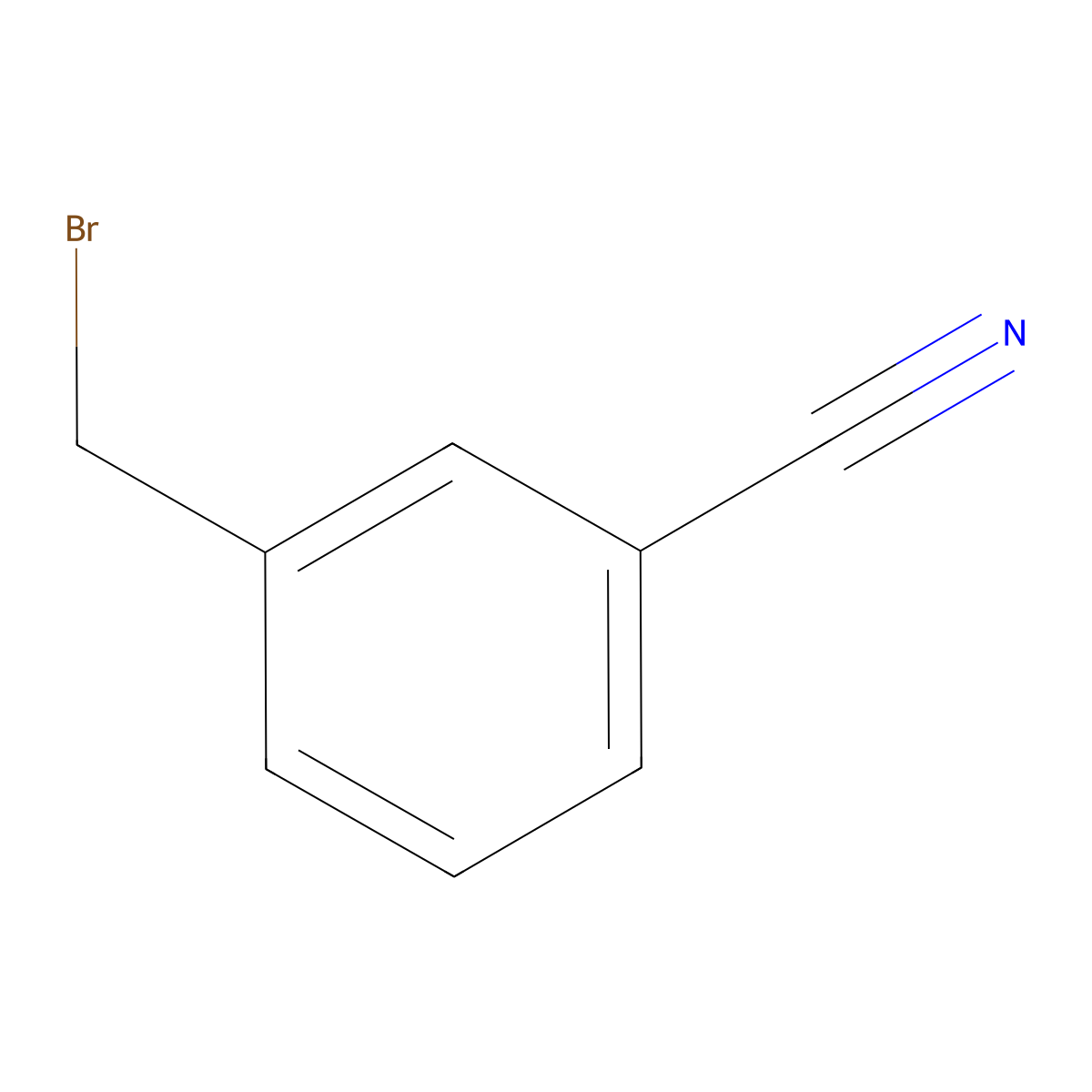 Benzonitrile, 3-(bromomethyl)- molecular structure, CAS 28188-41-2