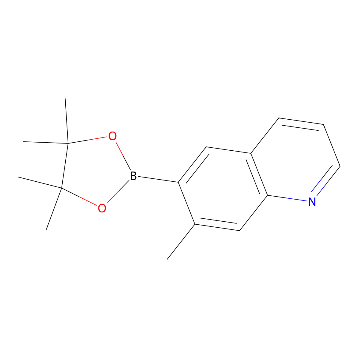 7-Methyl-6-(4,4,5,5-tetramethyl-1,3,2-dioxaborolan-2-YL)quinoline molecular structure, CAS 2818958-83-5