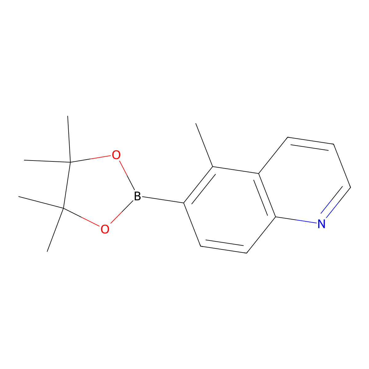 5-Methyl-6-(4,4,5,5-tetramethyl-1,3,2-dioxaborolan-2-YL)quinoline molecular structure, CAS 2818958-84-6
