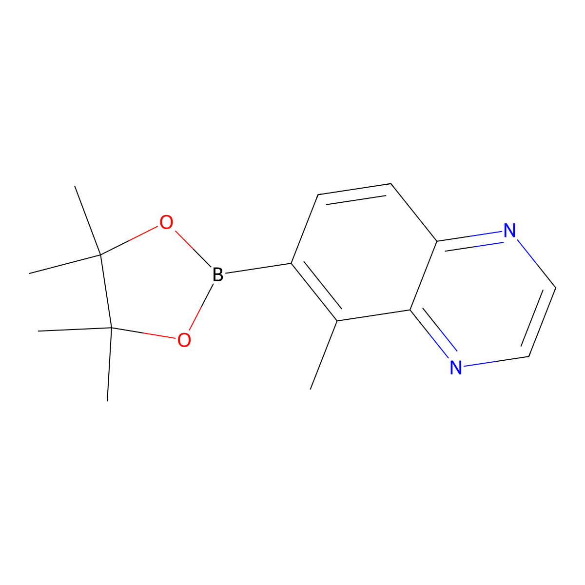 5-Methyl-6-(4,4,5,5-tetramethyl-1,3,2-dioxaborolan-2-yl)quinoxaline molecular structure, CAS 2818960-47-1