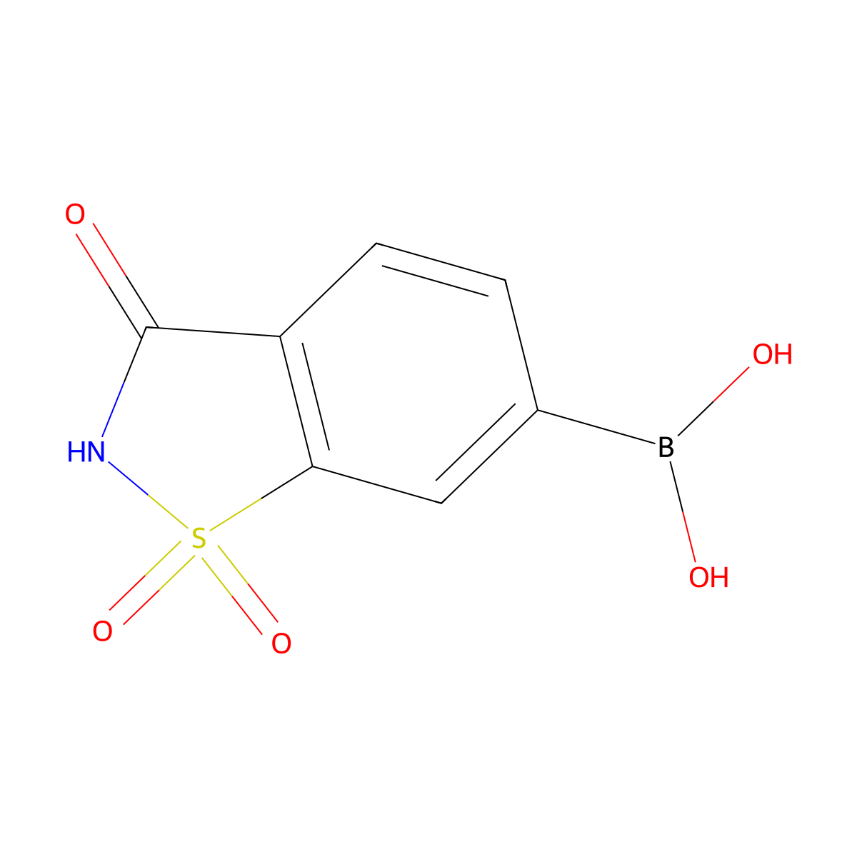 (1,1-Dioxido-3-oxo-2,3-dihydrobenzo[D]isothiazol-6-YL)boronic acid molecular structure, CAS 2818961-78-1