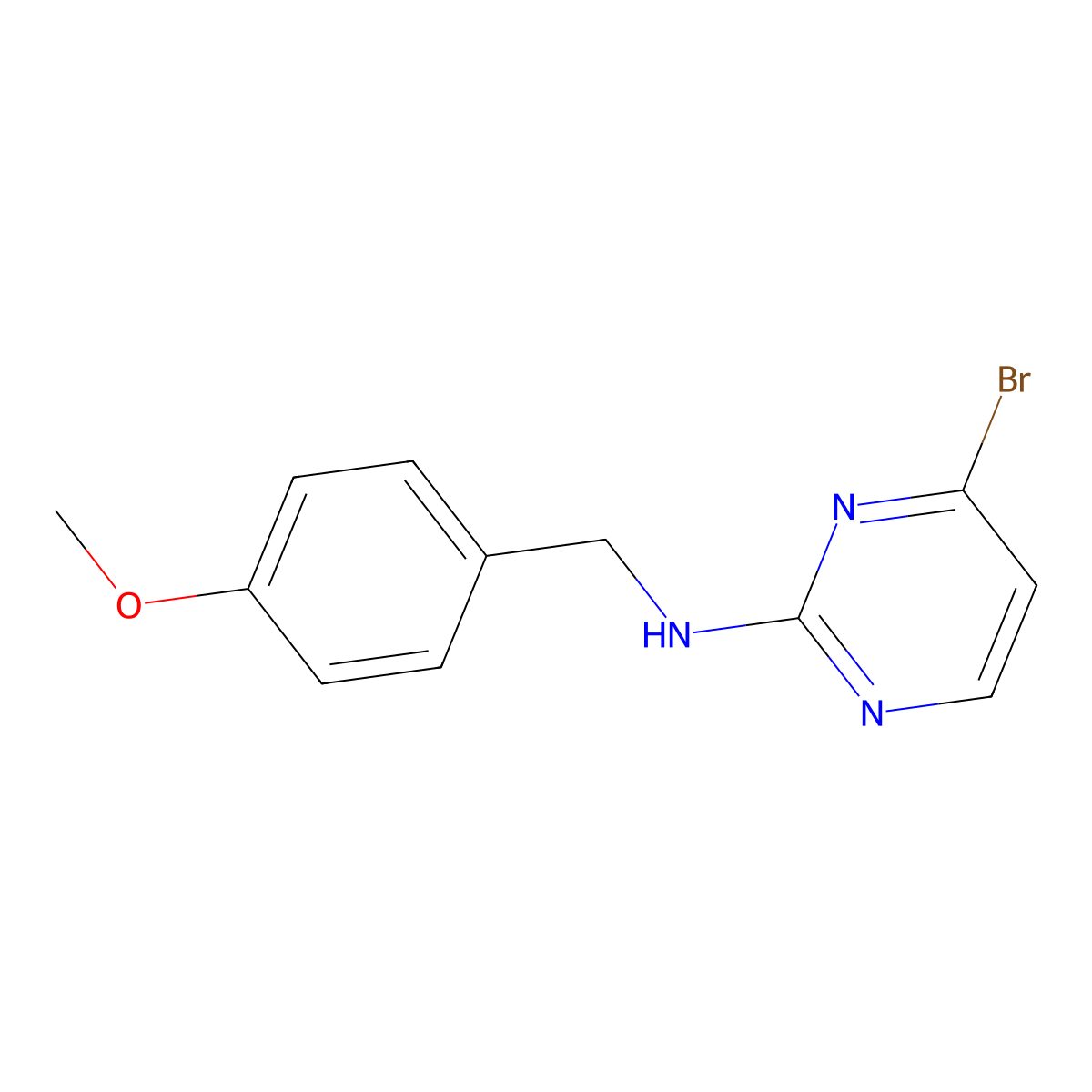 4-Bromo-N-(4-methoxybenzyl)pyrimidin-2-amine molecular structure, CAS 2818962-02-4