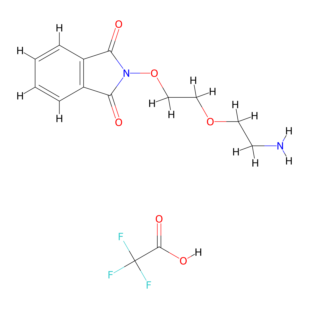 2-(2-(2-Aminoethoxy)ethoxy)isoindoline-1,3-dione 2,2,2-trifluoroacetate molecular structure, CAS 2818964-78-0