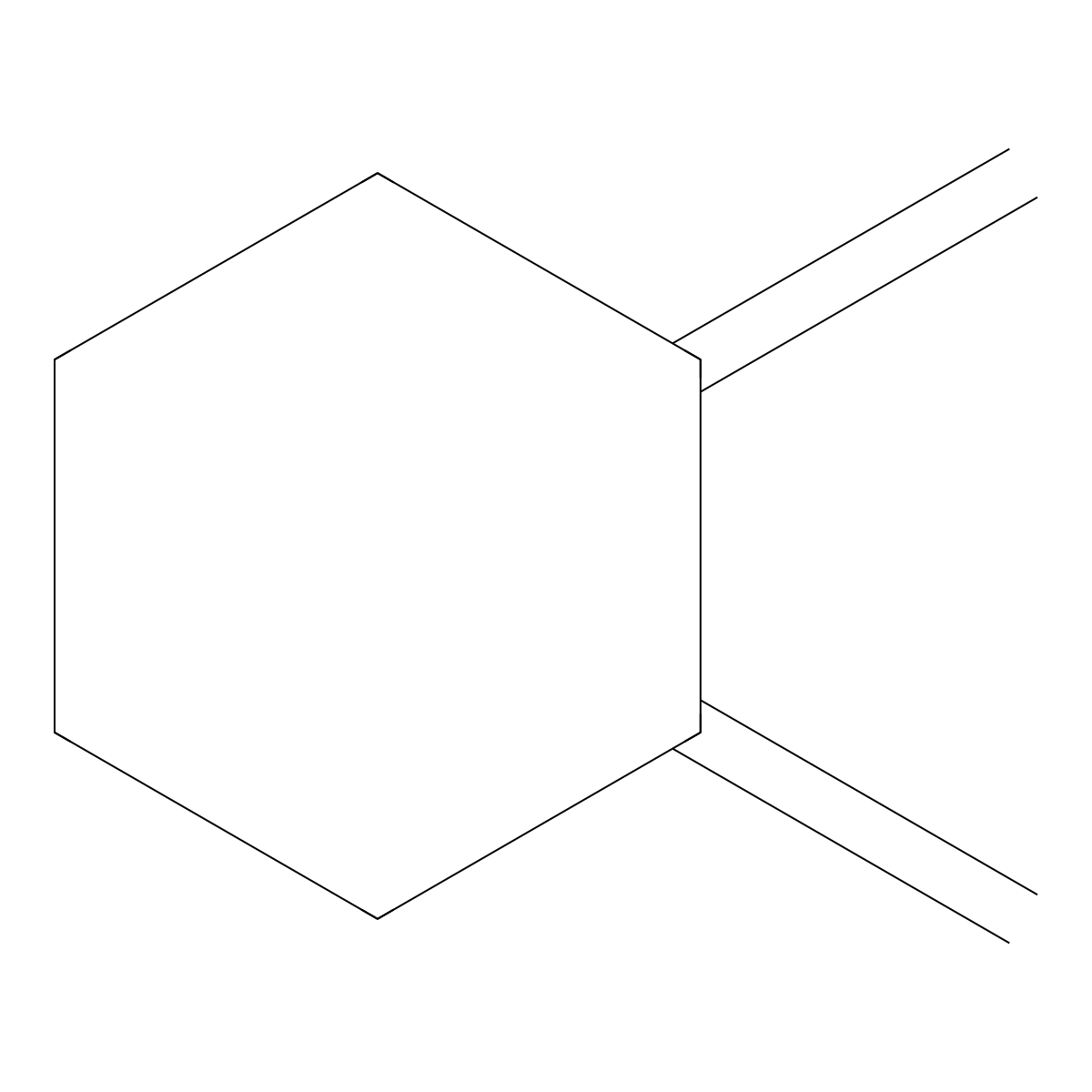Cyclohexane, 1,2-bis(methylene)- molecular structure, CAS 2819-48-9
