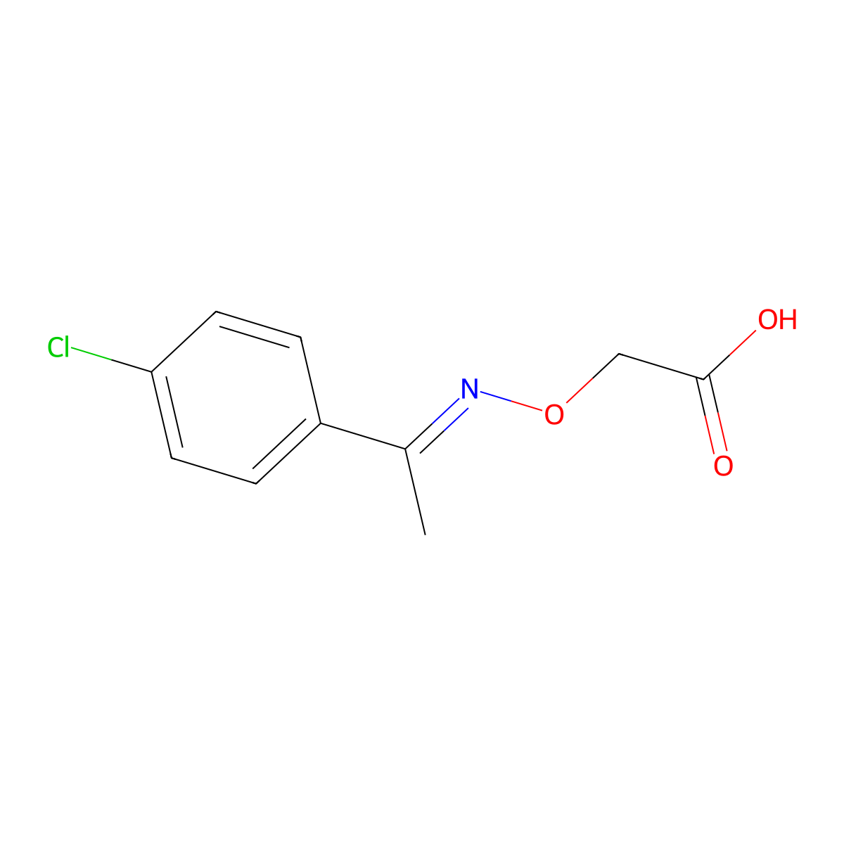 2-[1-(4-chlorophenyl)ethylideneamino]oxyacetic Acid molecular structure, CAS 28191-75-5
