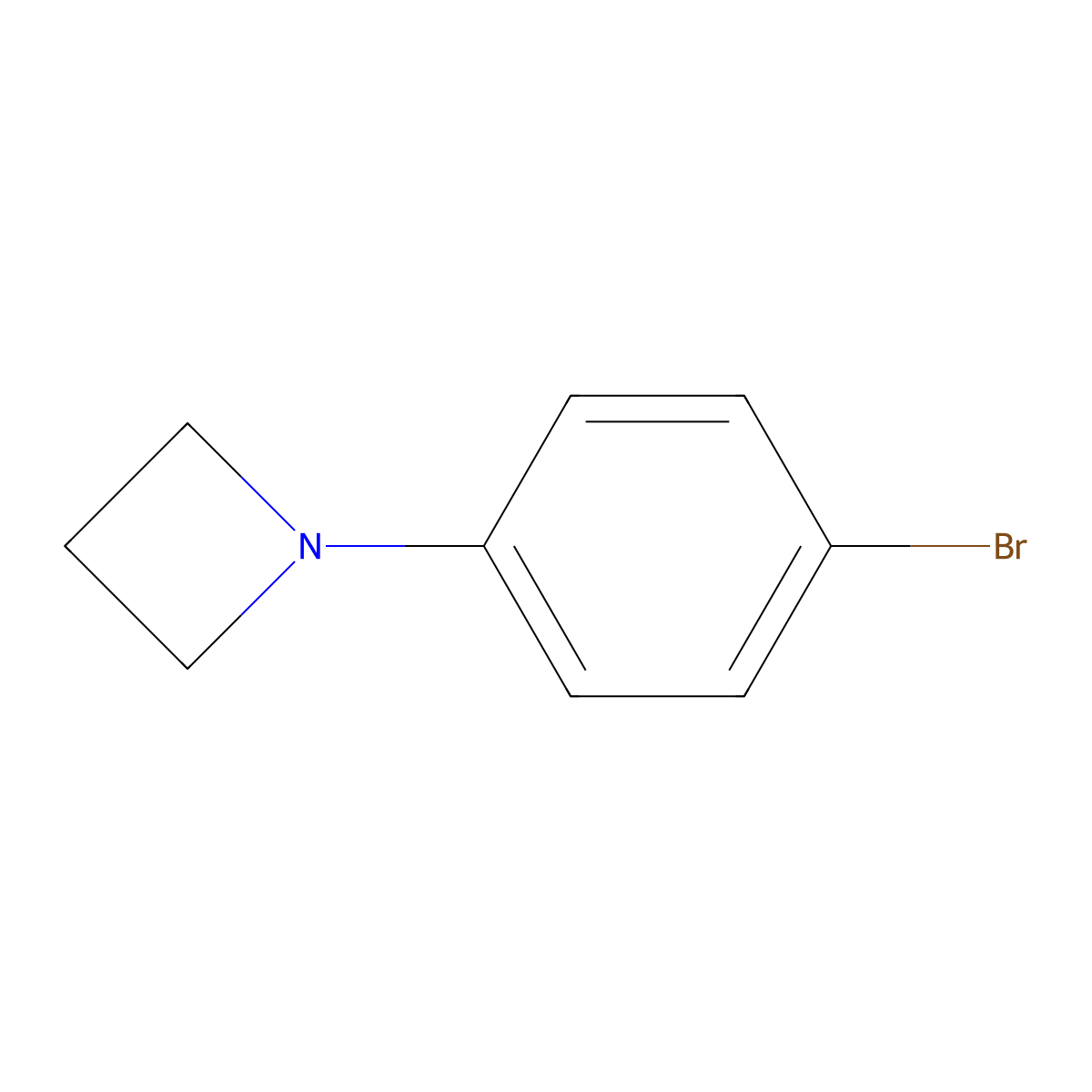 1-(4-Bromophenyl)azetidine molecular structure, CAS 28192-14-5