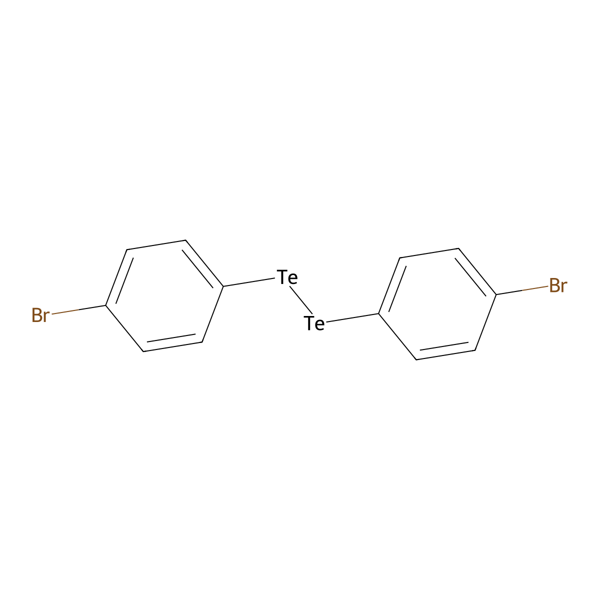 Ditelluride, bis(4-bromophenyl) molecular structure, CAS 28192-35-0