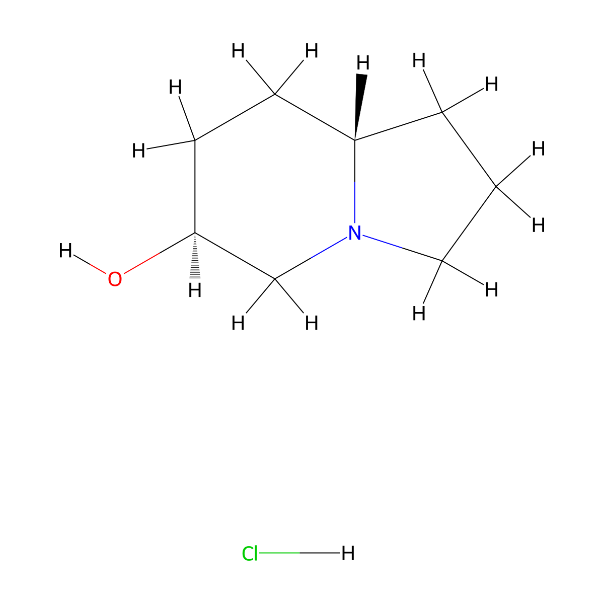 Rac-(6R,8AR)-octahydroindolizin-6-OL hcl molecular structure, CAS 2819277-31-9