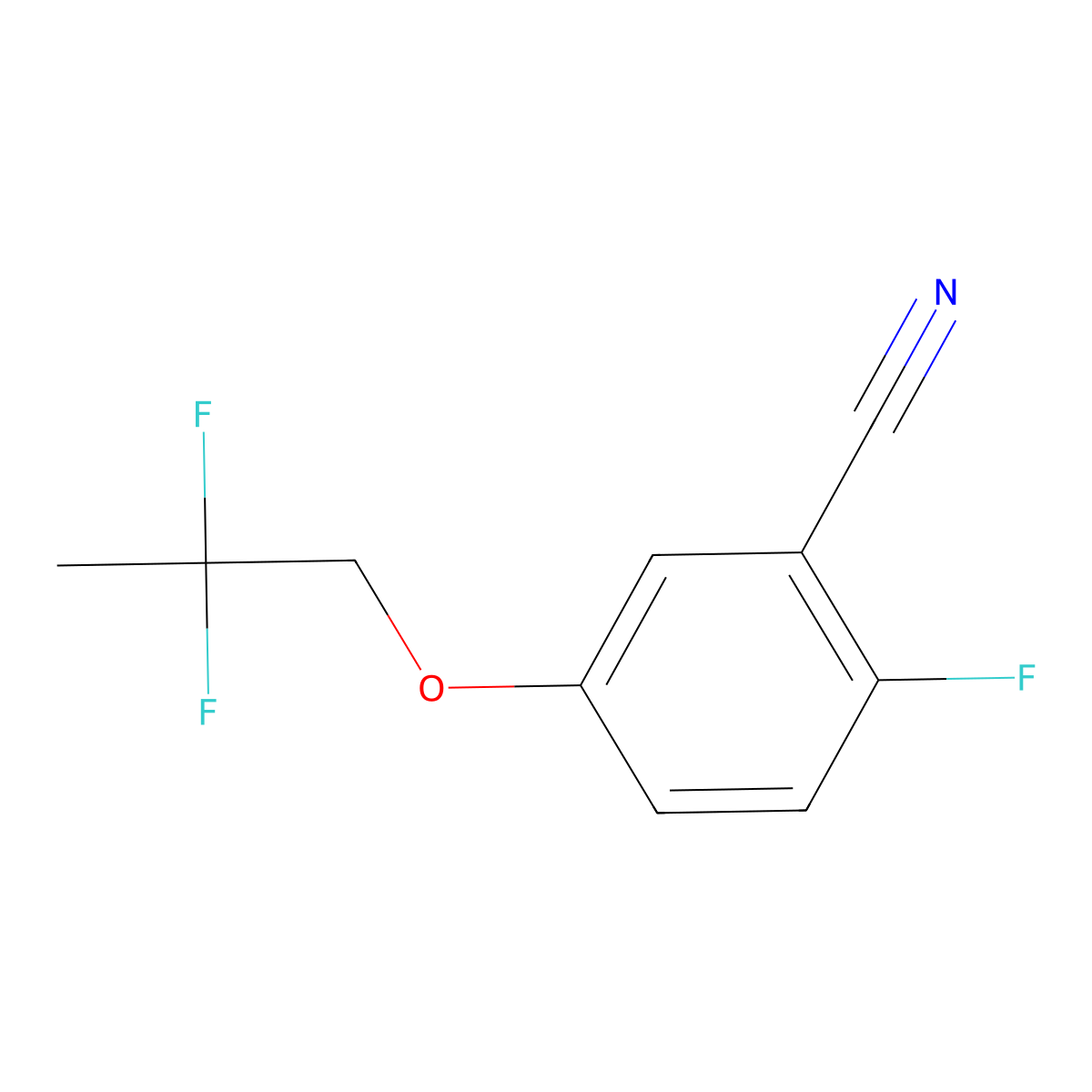 5-(2,2-Difluoropropoxy)-2-fluorobenzonitrile molecular structure, CAS 2819277-90-0
