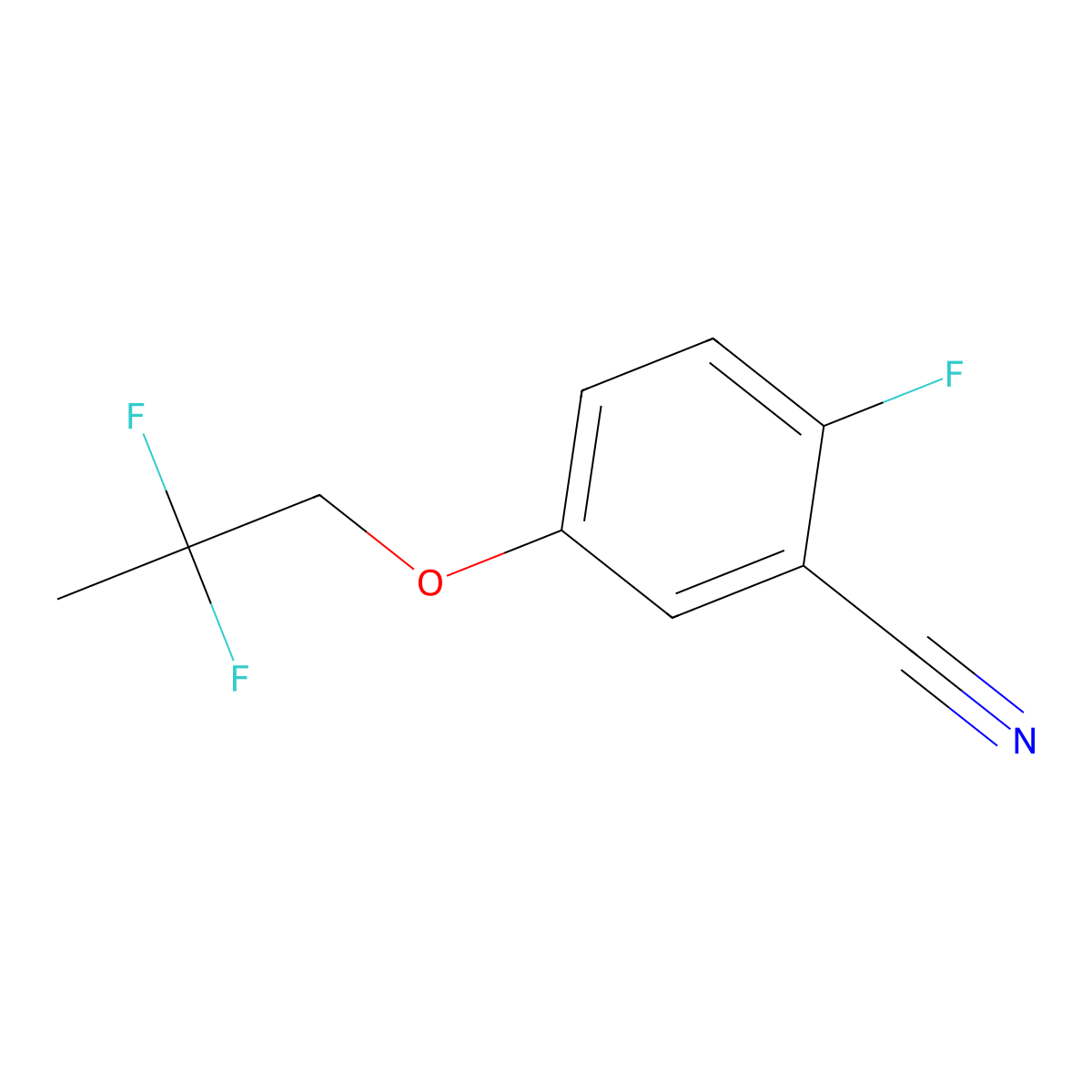 5-(2,2-Difluoropropoxy)-2-fluorobenzonitrile molecular structure, CAS 2819277-90-0