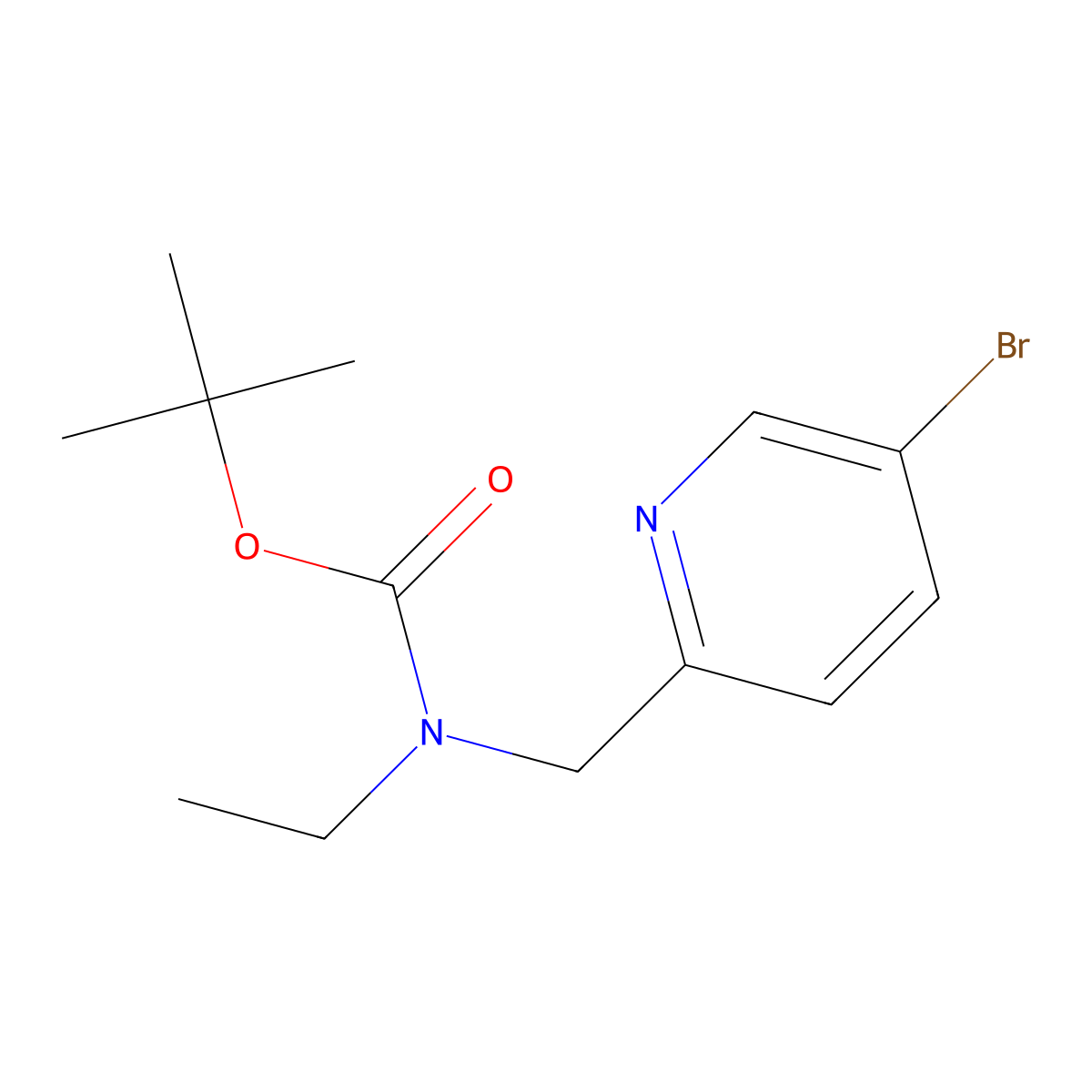 tert-Butyl ((5-bromopyridin-2-yl)methyl)(ethyl)carbamate molecular structure, CAS 2819278-53-8