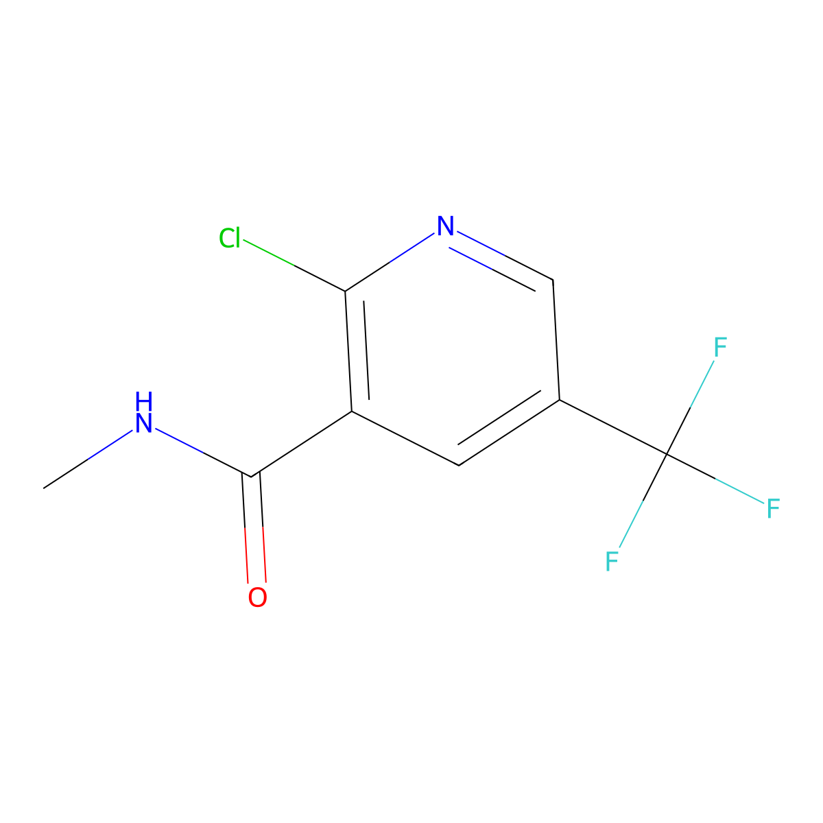 2-Chloro-N-methyl-5-(trifluoromethyl)nicotinamide molecular structure, CAS 2819313-83-0