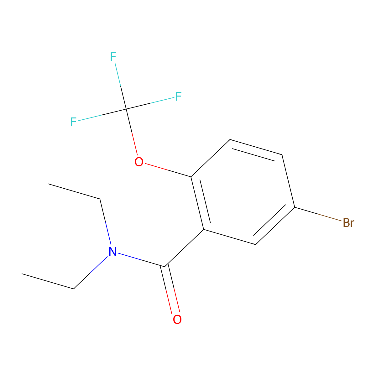 5-Bromo-N,N-diethyl-2-(trifluoromethoxy)benzamide molecular structure, CAS 2819313-92-1